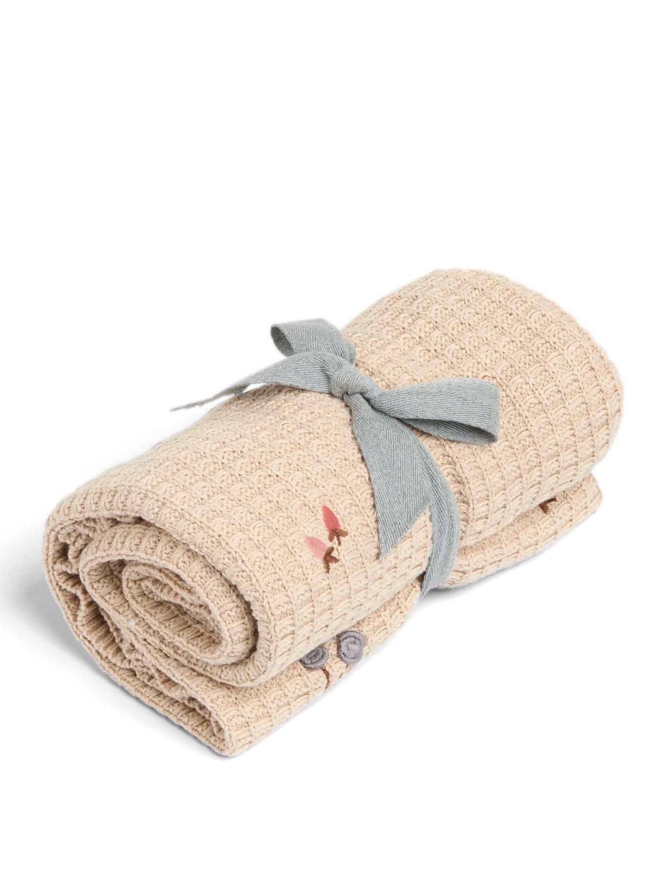 Image 2 of 4 of Mamas & Papas Knitted Blanket - Berry Frill