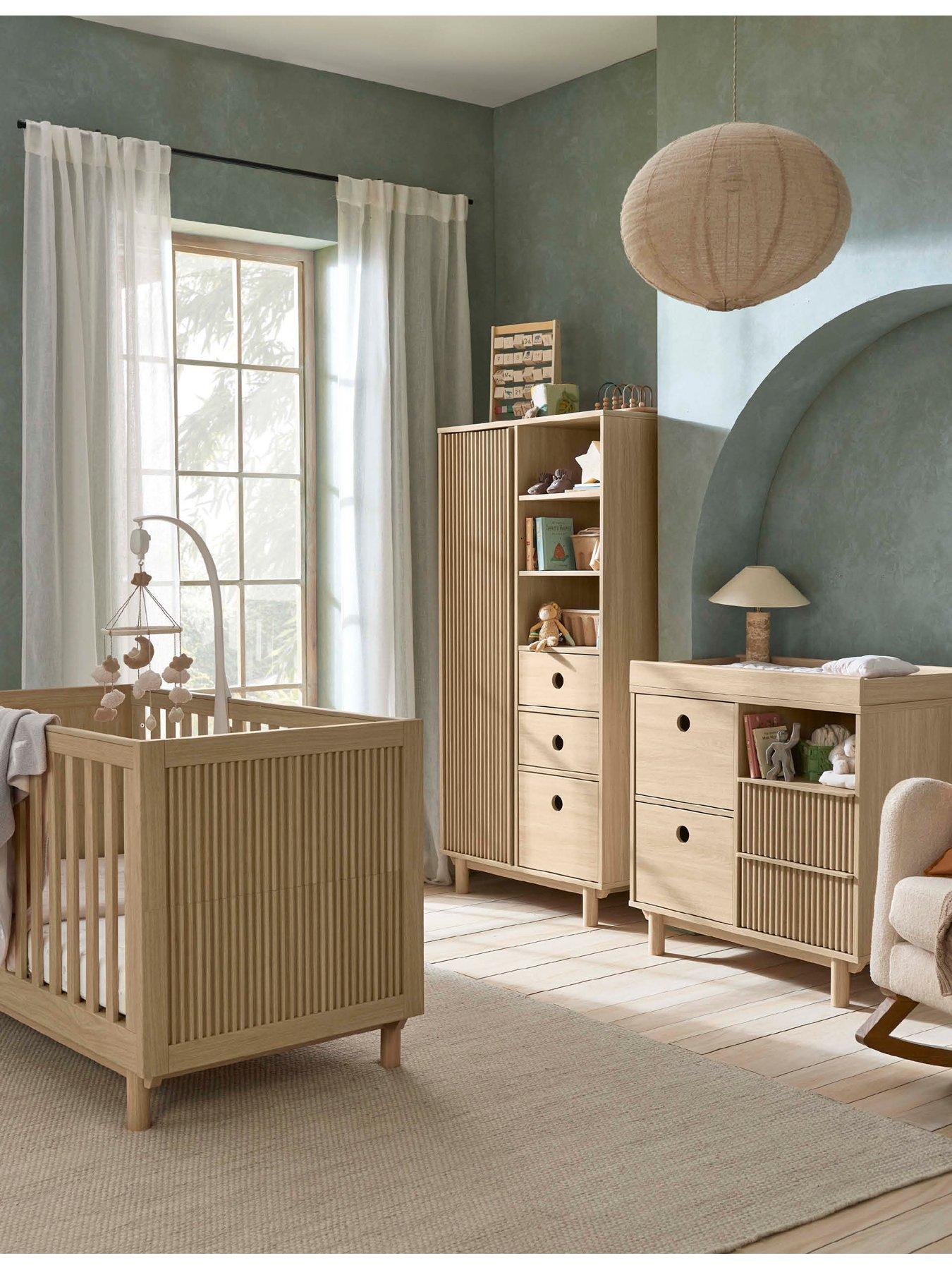 Mamas & Papas Oska Narrow Range (Cotbed, Narrow Dresser  &  Wardrobe) - Natural Oak