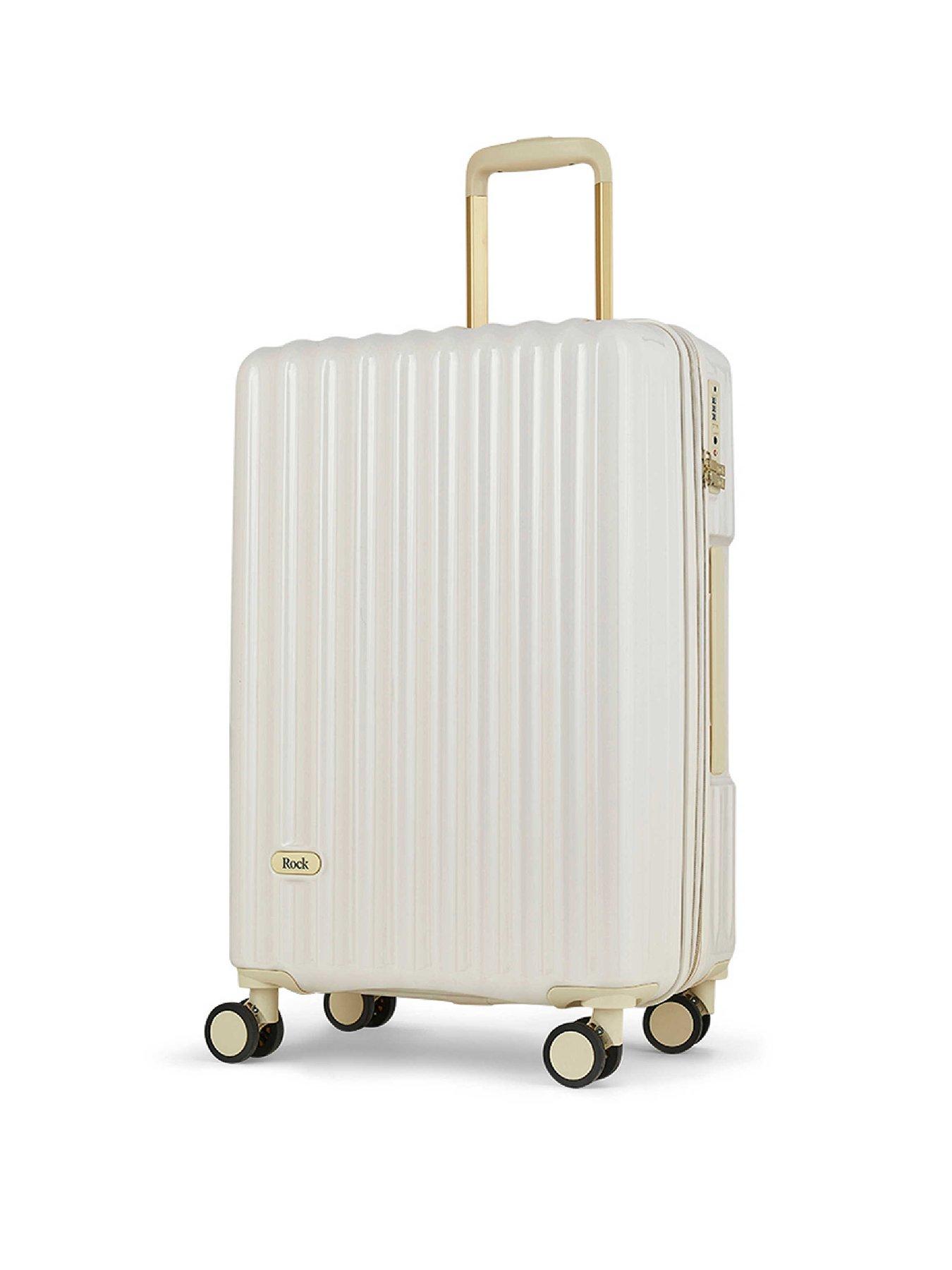 Image 1 of 6 of Rock Luggage Primrose Cream Medium Suitcase