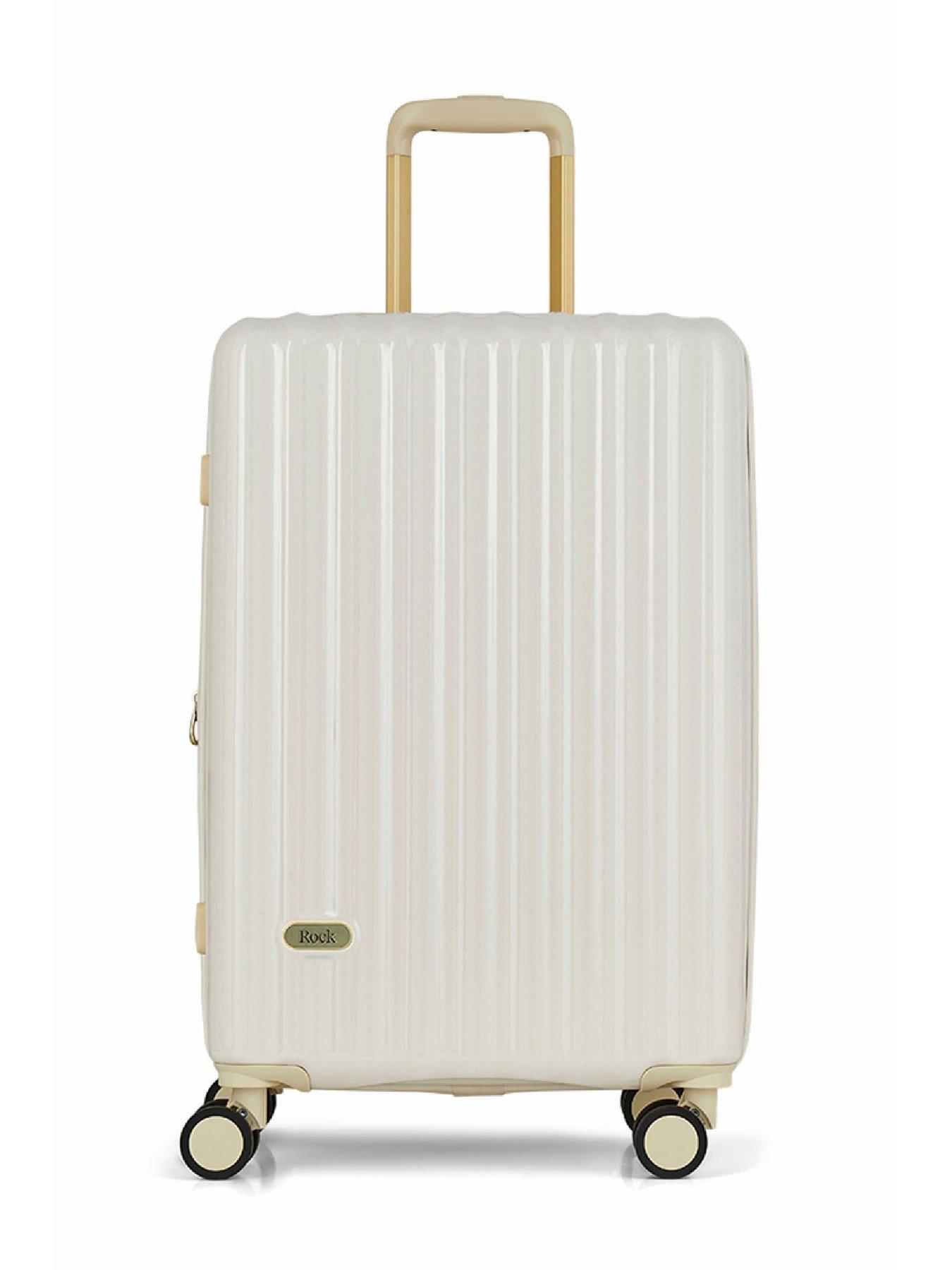Image 2 of 6 of Rock Luggage Primrose Cream Medium Suitcase