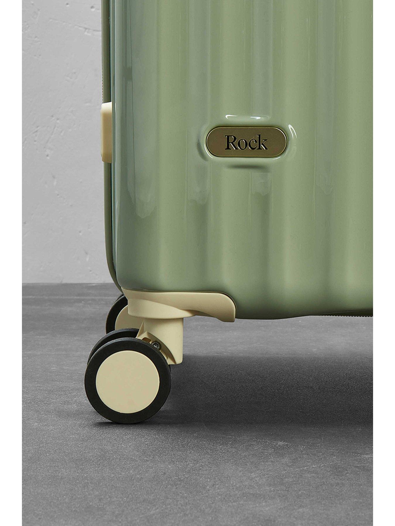 Image 3 of 6 of Rock Luggage Primrose Green 3pc Set Suitcase