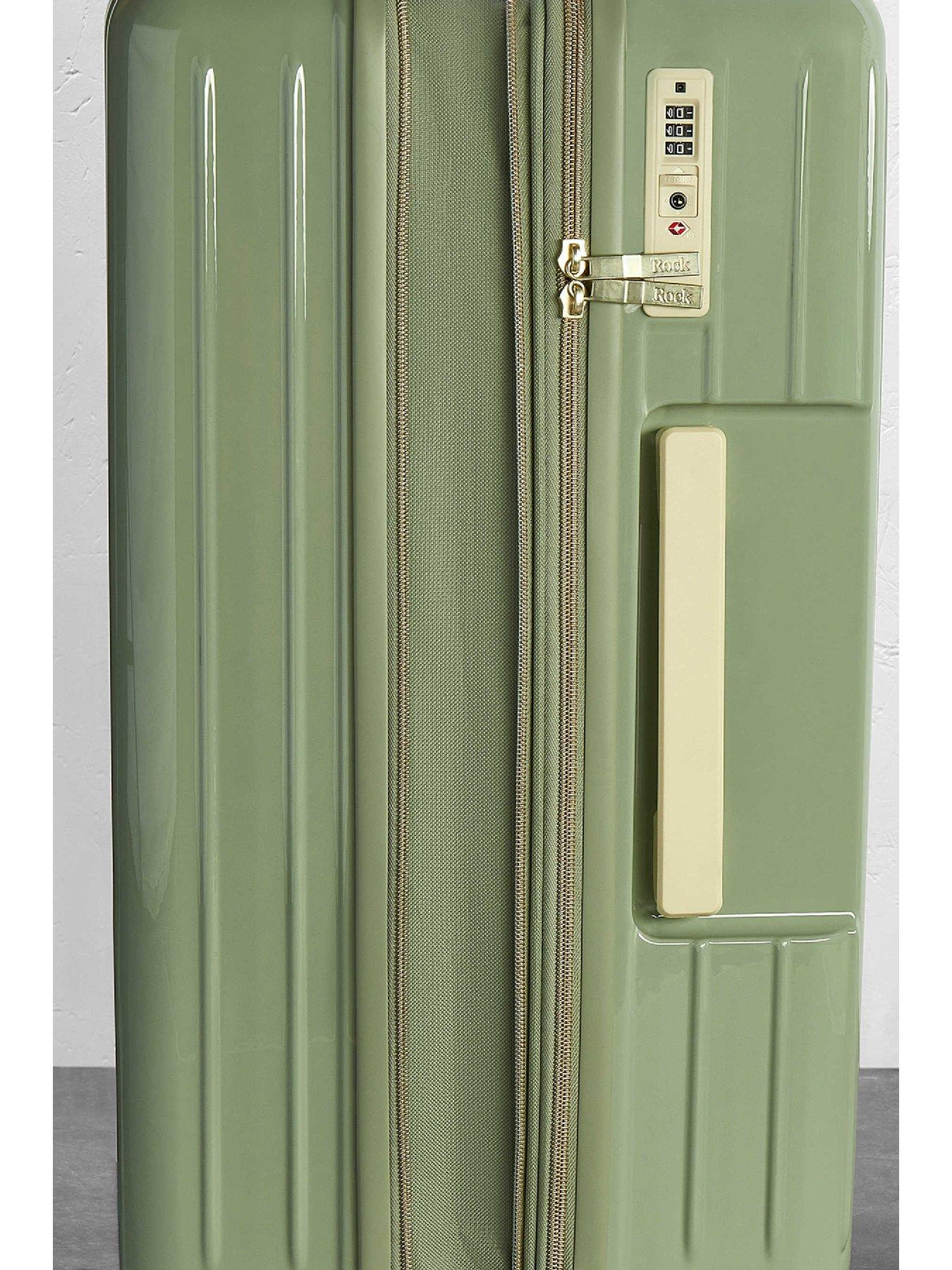 Image 4 of 6 of Rock Luggage Primrose Green 3pc Set Suitcase
