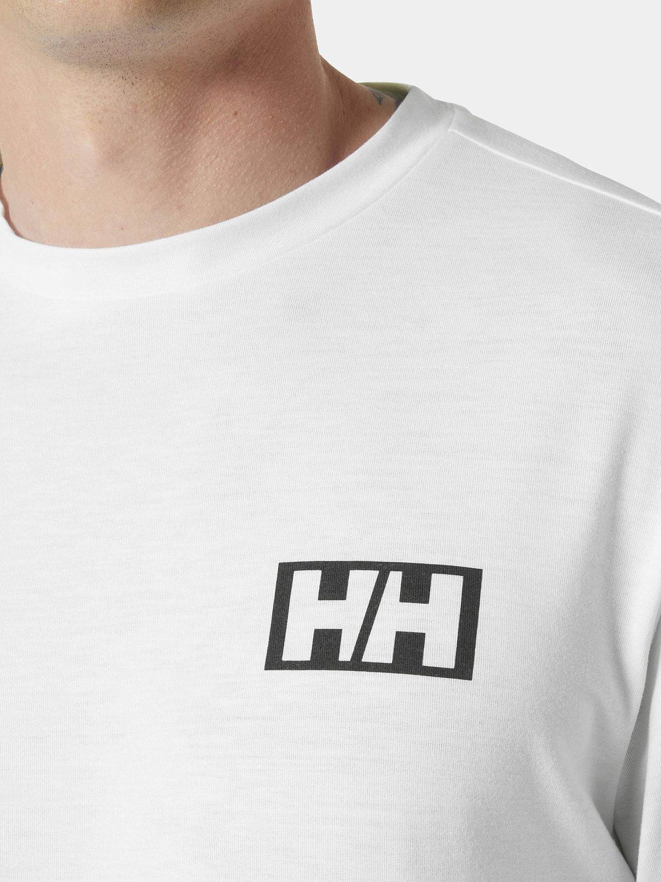 Image 3 of 4 of Helly Hansen Mens Skog Graphic Long Sleeve T-Shirt - White