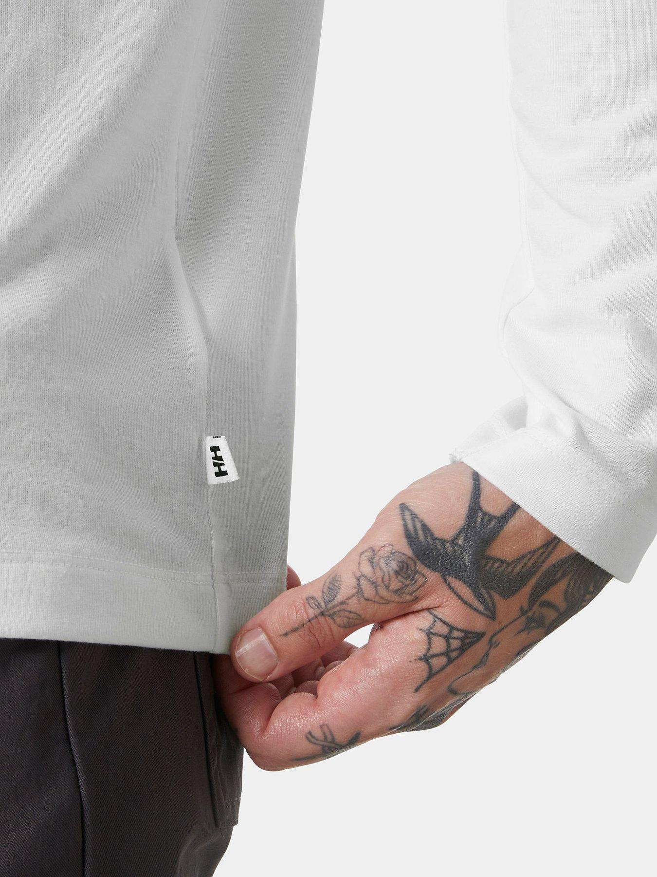 Image 4 of 4 of Helly Hansen Mens Skog Graphic Long Sleeve T-Shirt - White