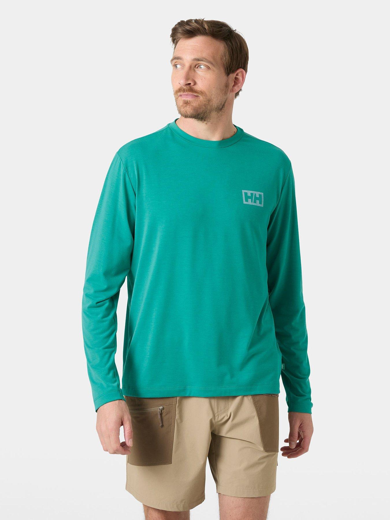 Helly Hansen Mens Skog Graphic Long Sleeve T-Shirt, Green, Size Xl, Men