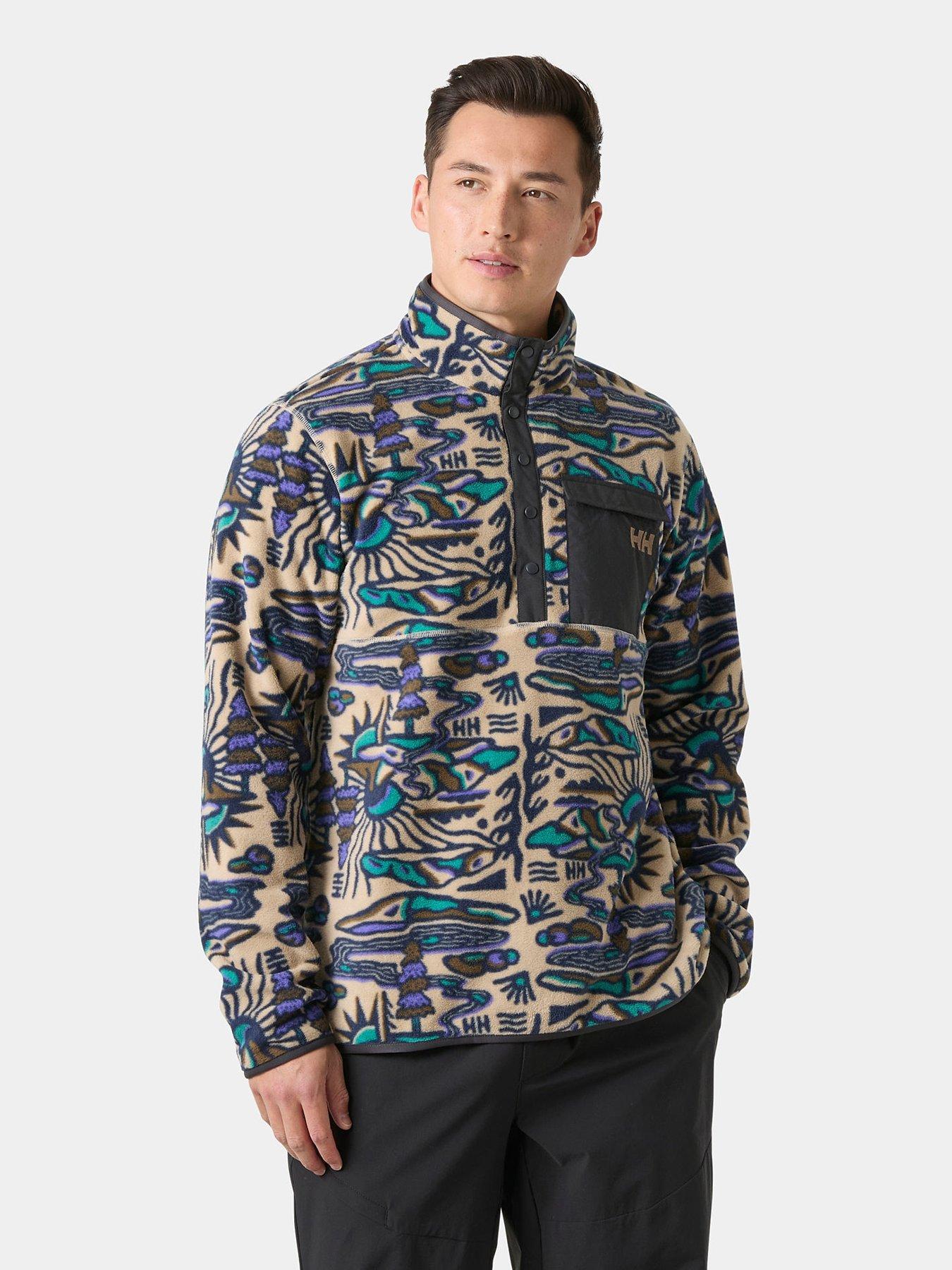 Helly Hansen Mens Maridalen Printed Fleece - Khaki