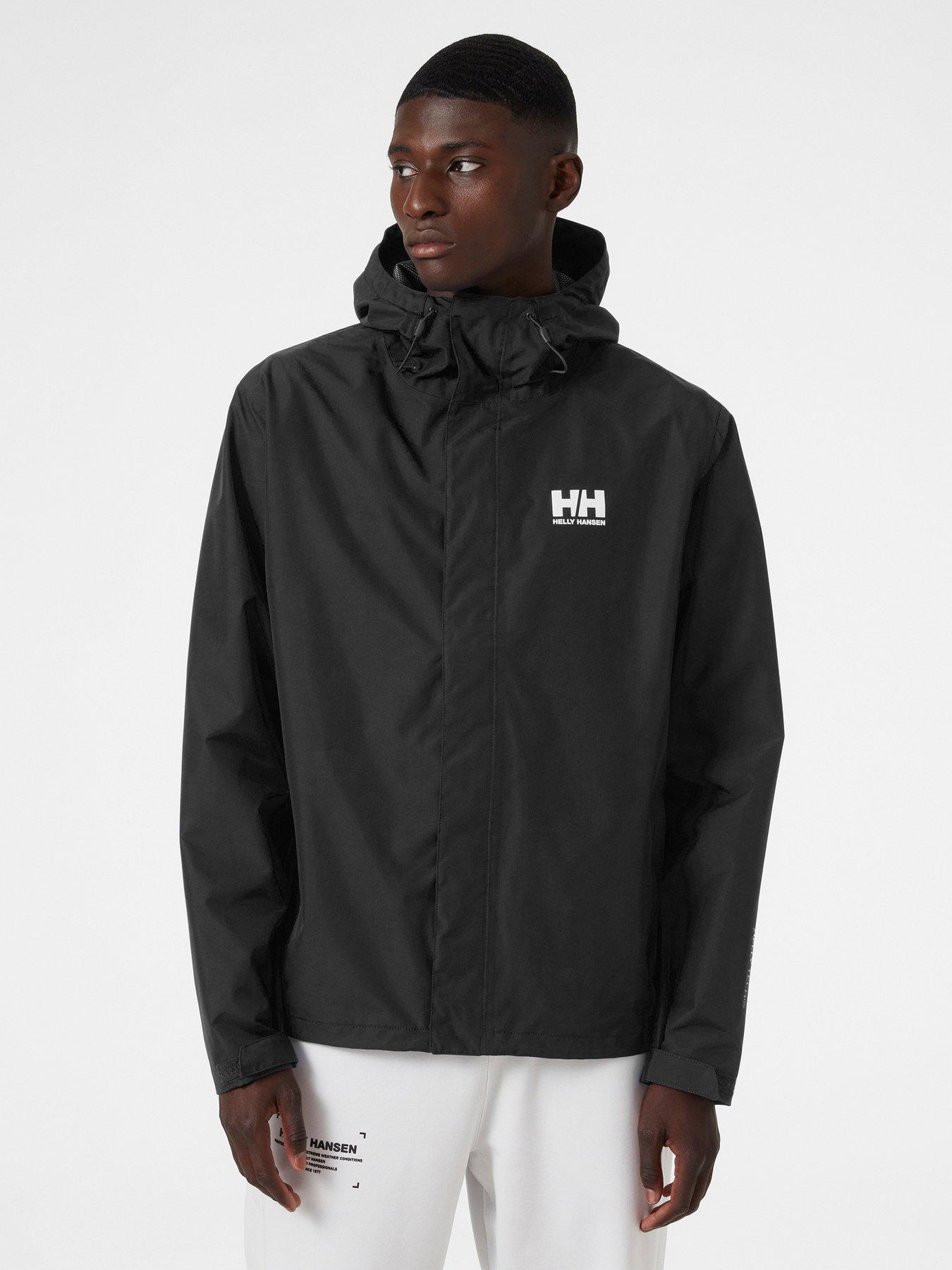 Helly Hansen Mens Seven J Jacket, Black, Size L, Men