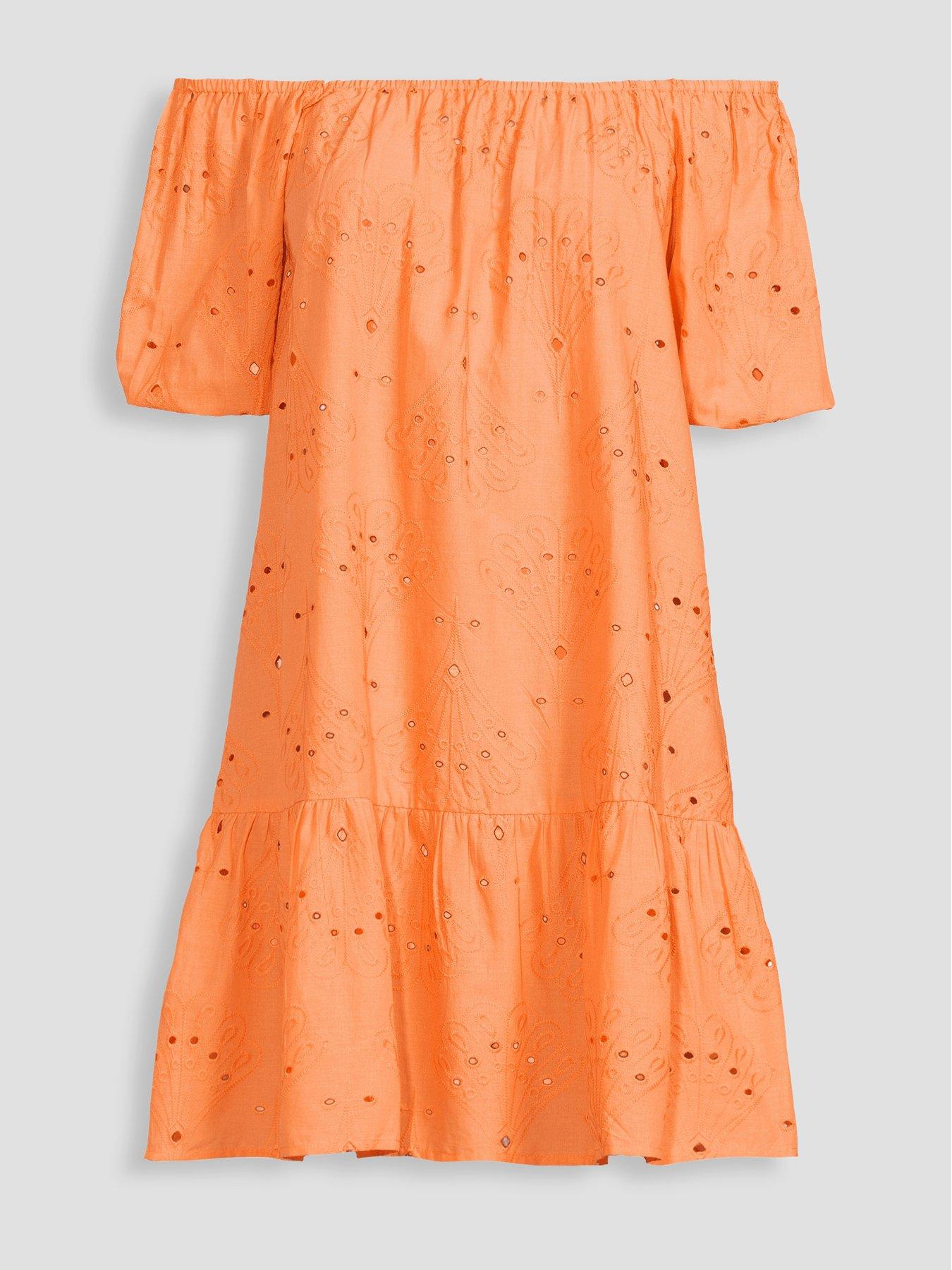 Image 7 of 7 of The Very Collection Embroidered Bardot Beach Dress