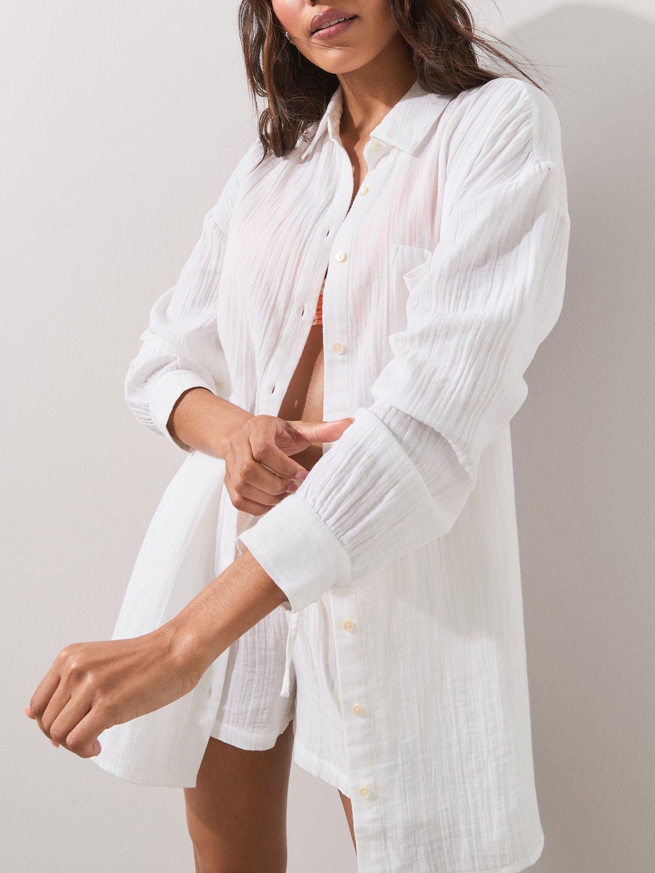Image 4 of 7 of The Very Collection Longer Length Beach Shirt