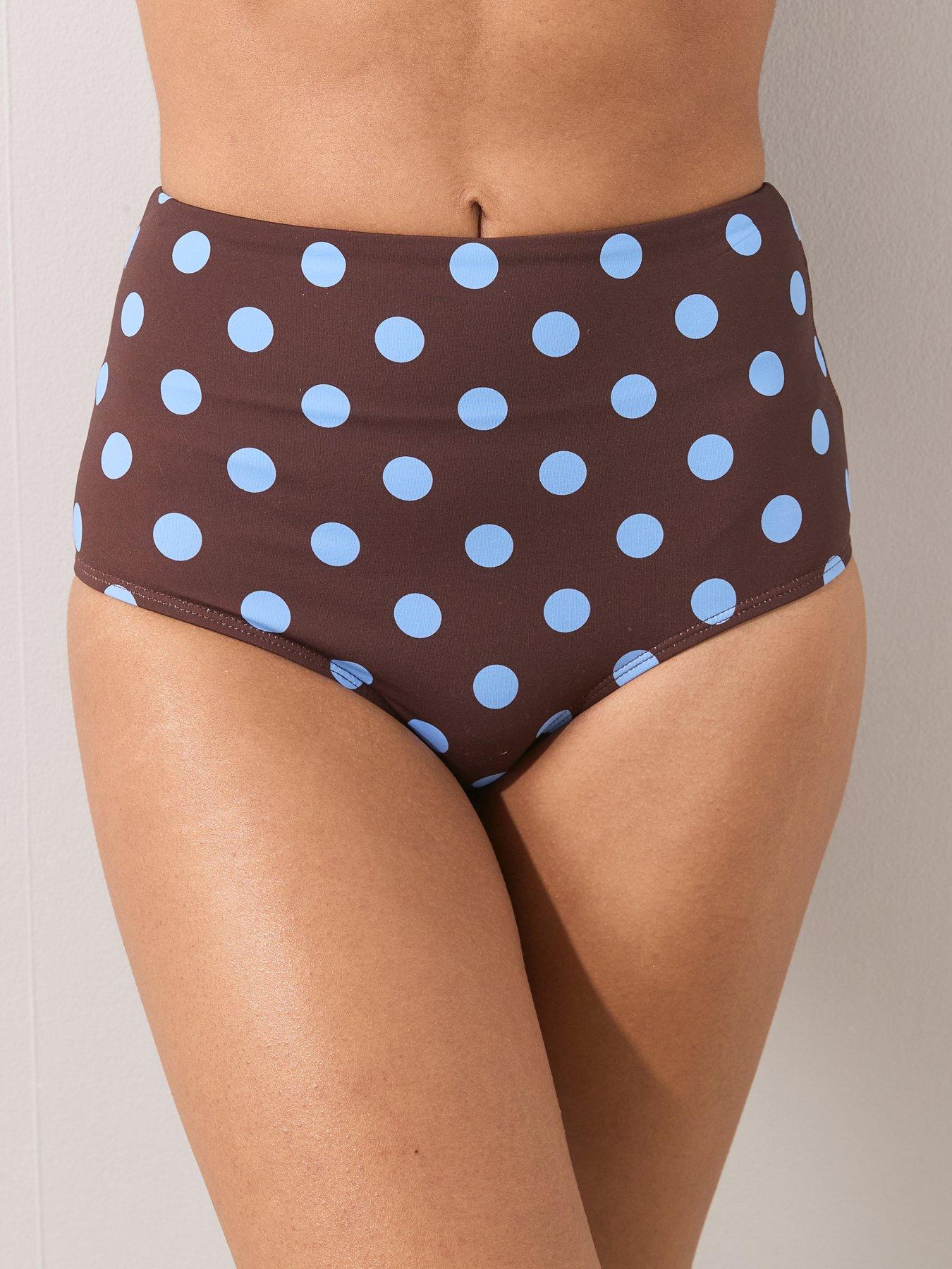 Image 4 of 7 of The Very Collection Mix &amp; Match High Waisted Bikini Briefs - Brown