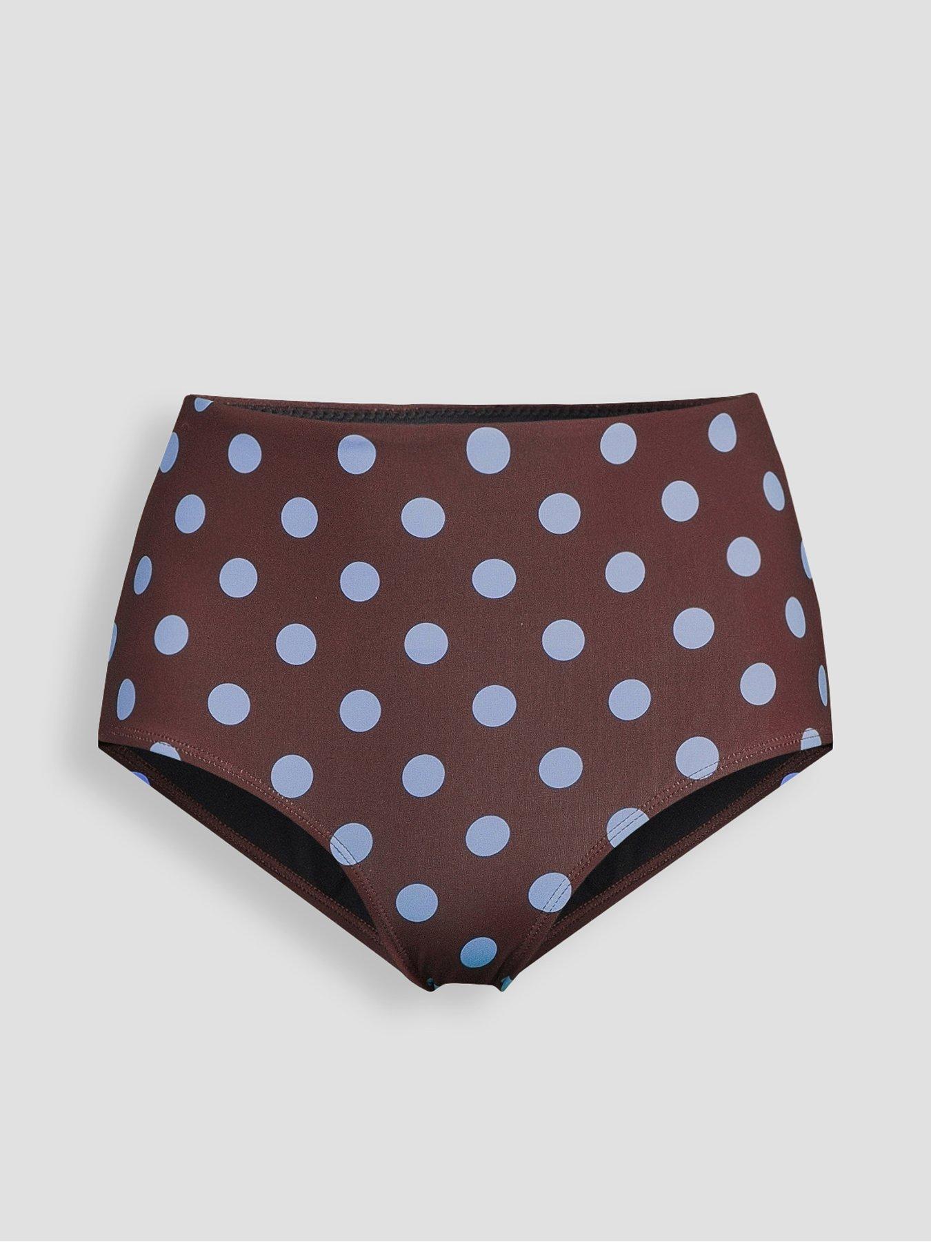 Image 7 of 7 of The Very Collection Mix &amp; Match High Waisted Bikini Briefs - Brown