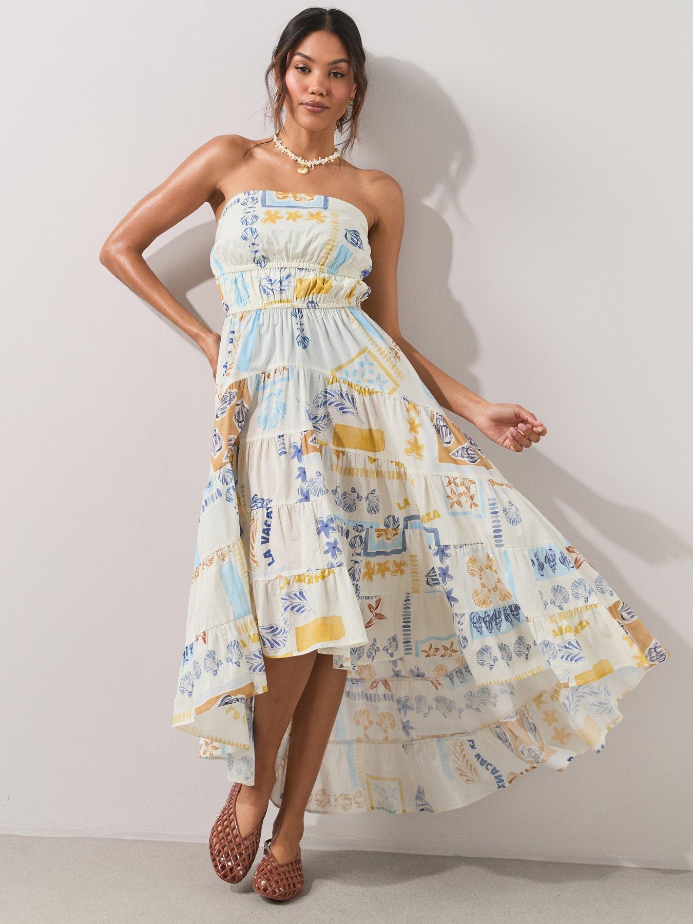 Image 1 of 7 of The Very Collection Conversational Shell Print Beach Dress