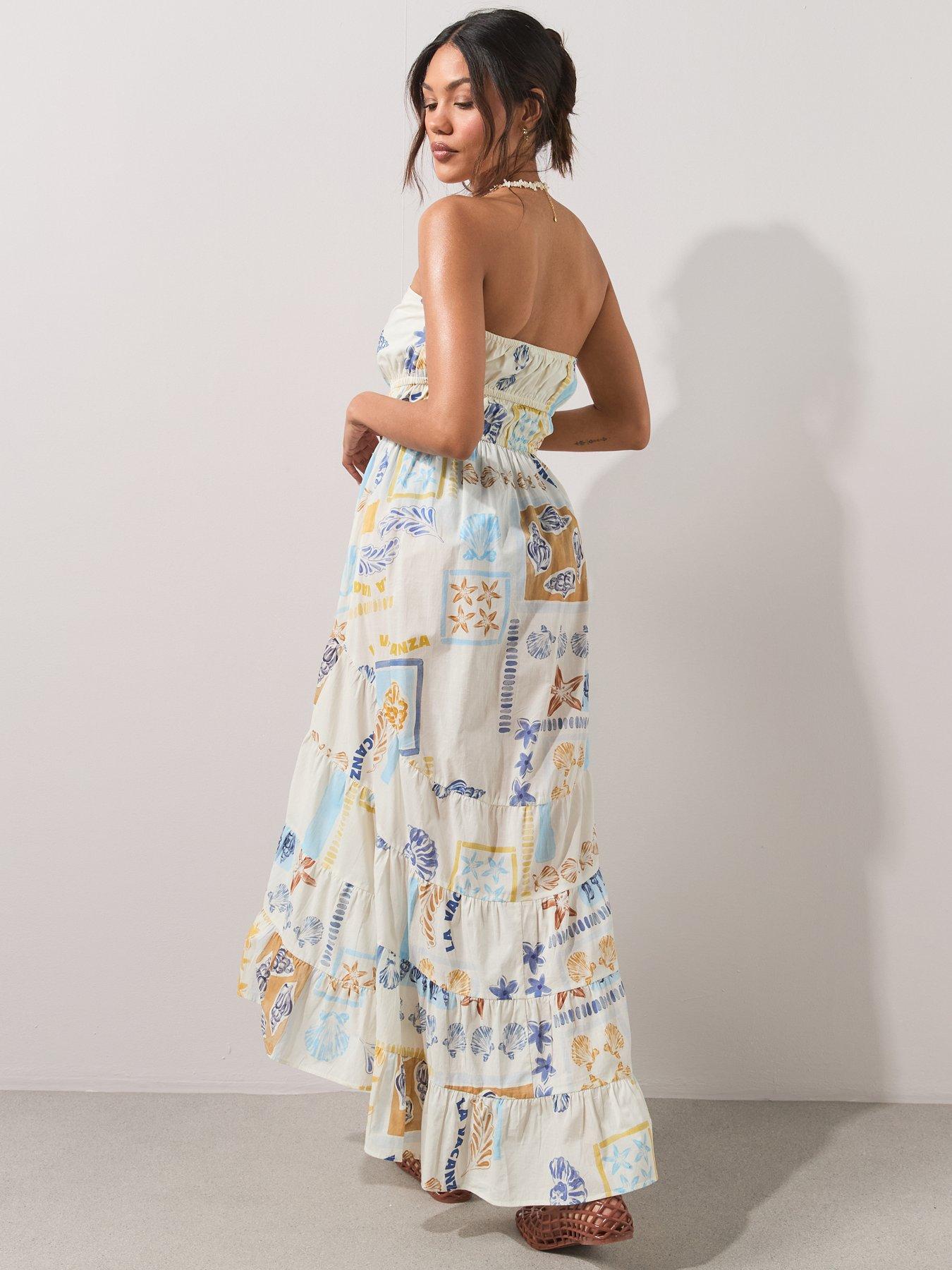 Image 2 of 7 of The Very Collection Conversational Shell Print Beach Dress