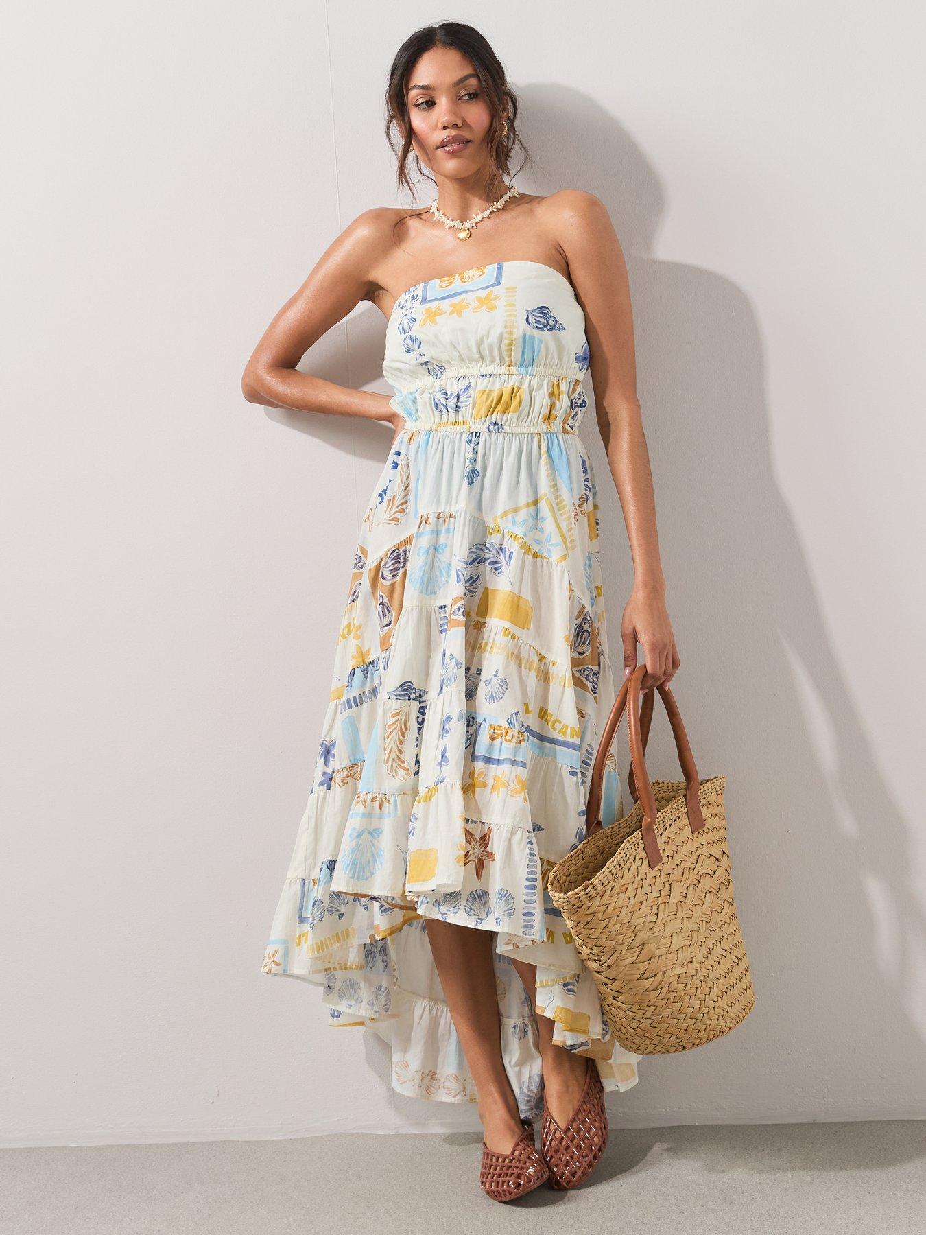 Image 5 of 7 of The Very Collection Conversational Shell Print Beach Dress