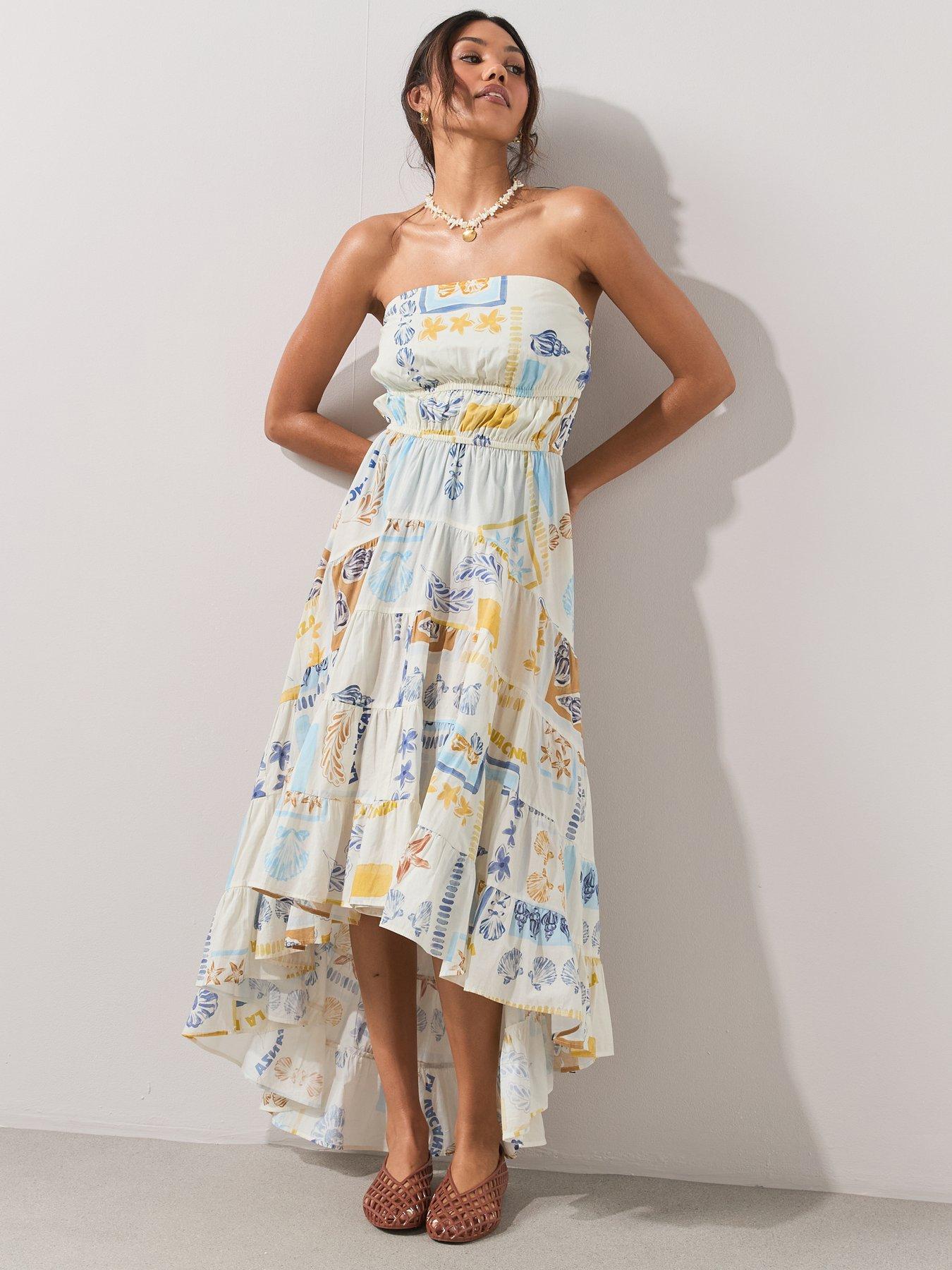 Image 6 of 7 of The Very Collection Conversational Shell Print Beach Dress