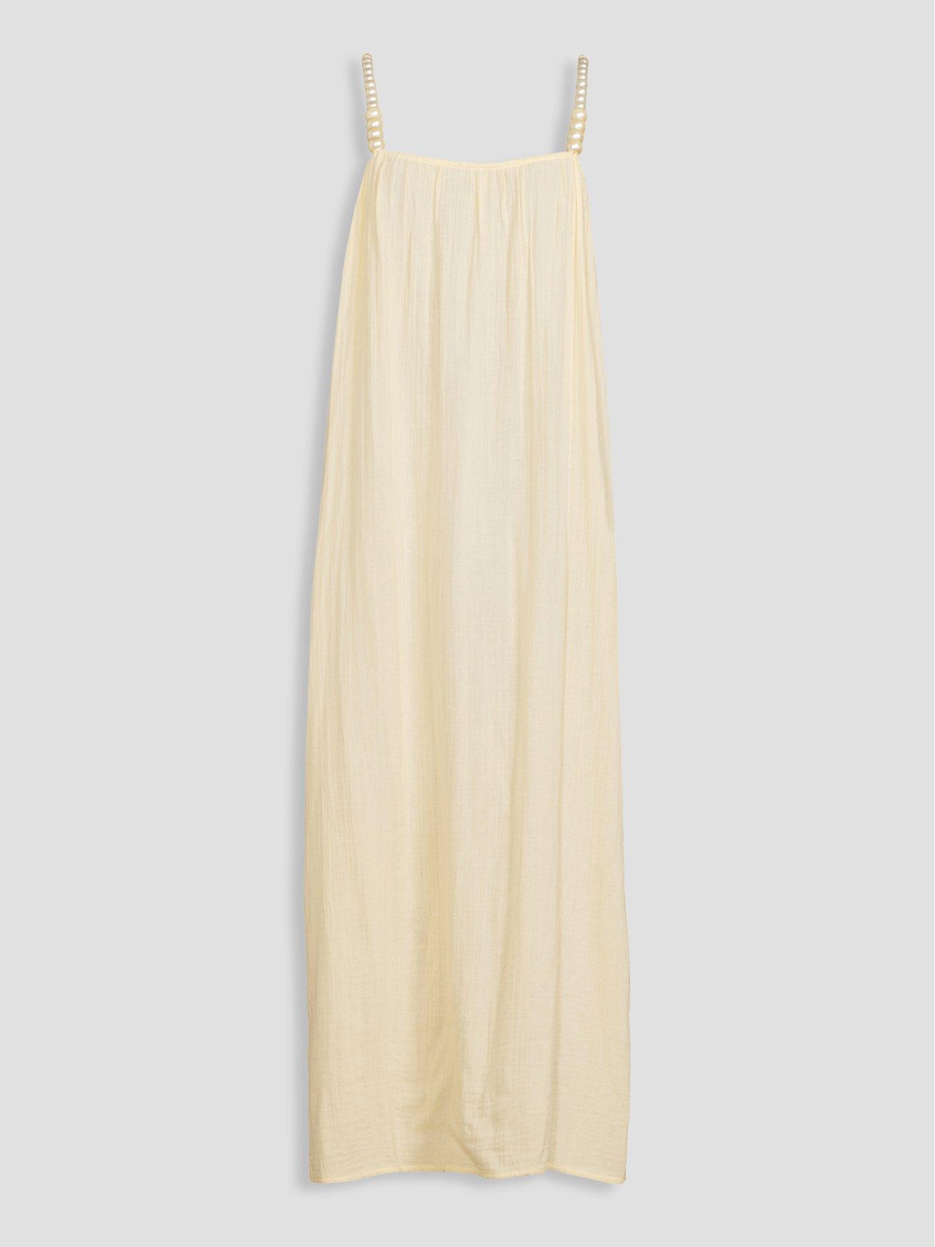Image 7 of 7 of The Very Collection Pearl Strap Maxi Beach Dress