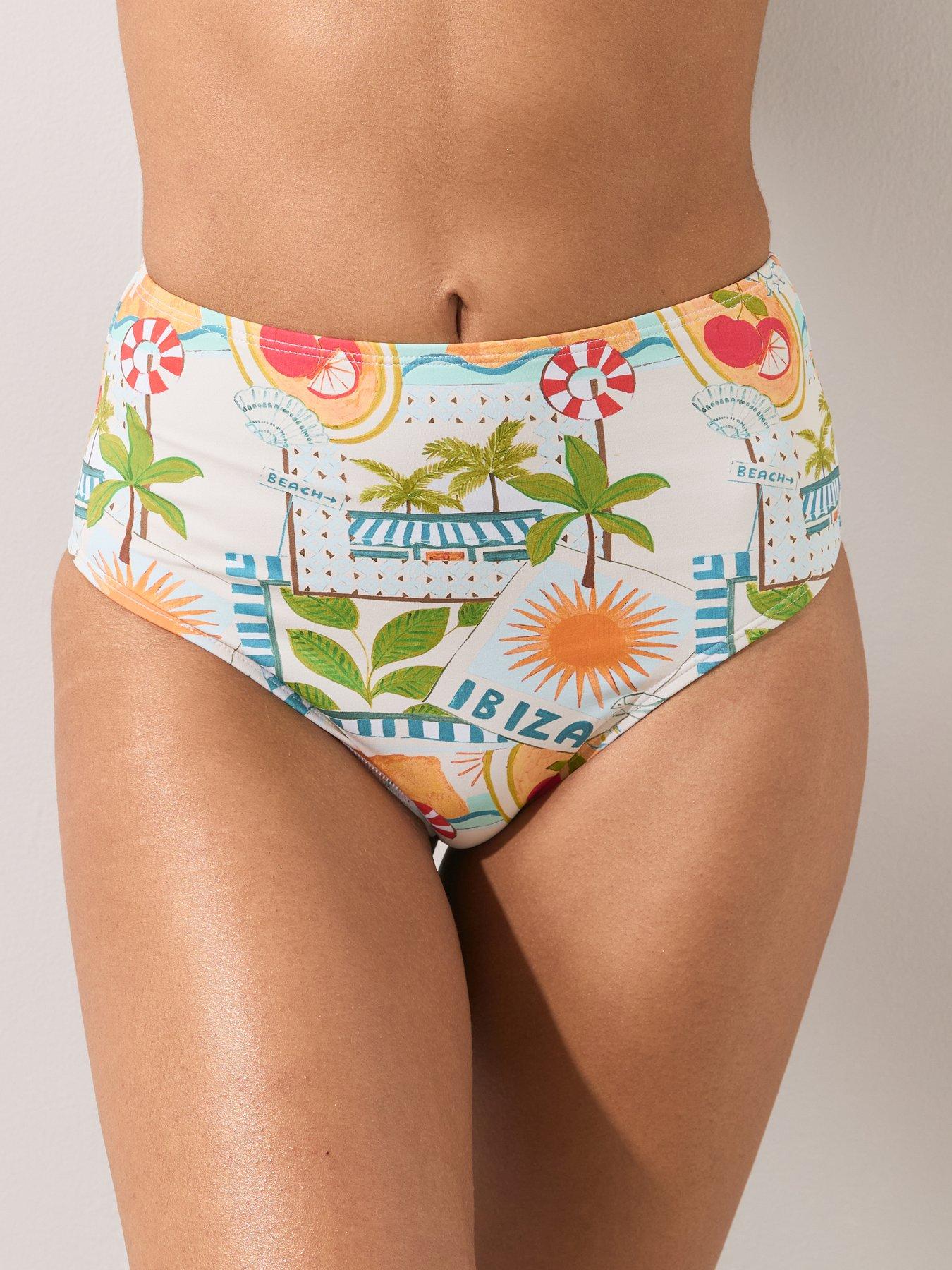 Image 4 of 7 of The Very Collection Ibiza Postcard Printbikini Briefs