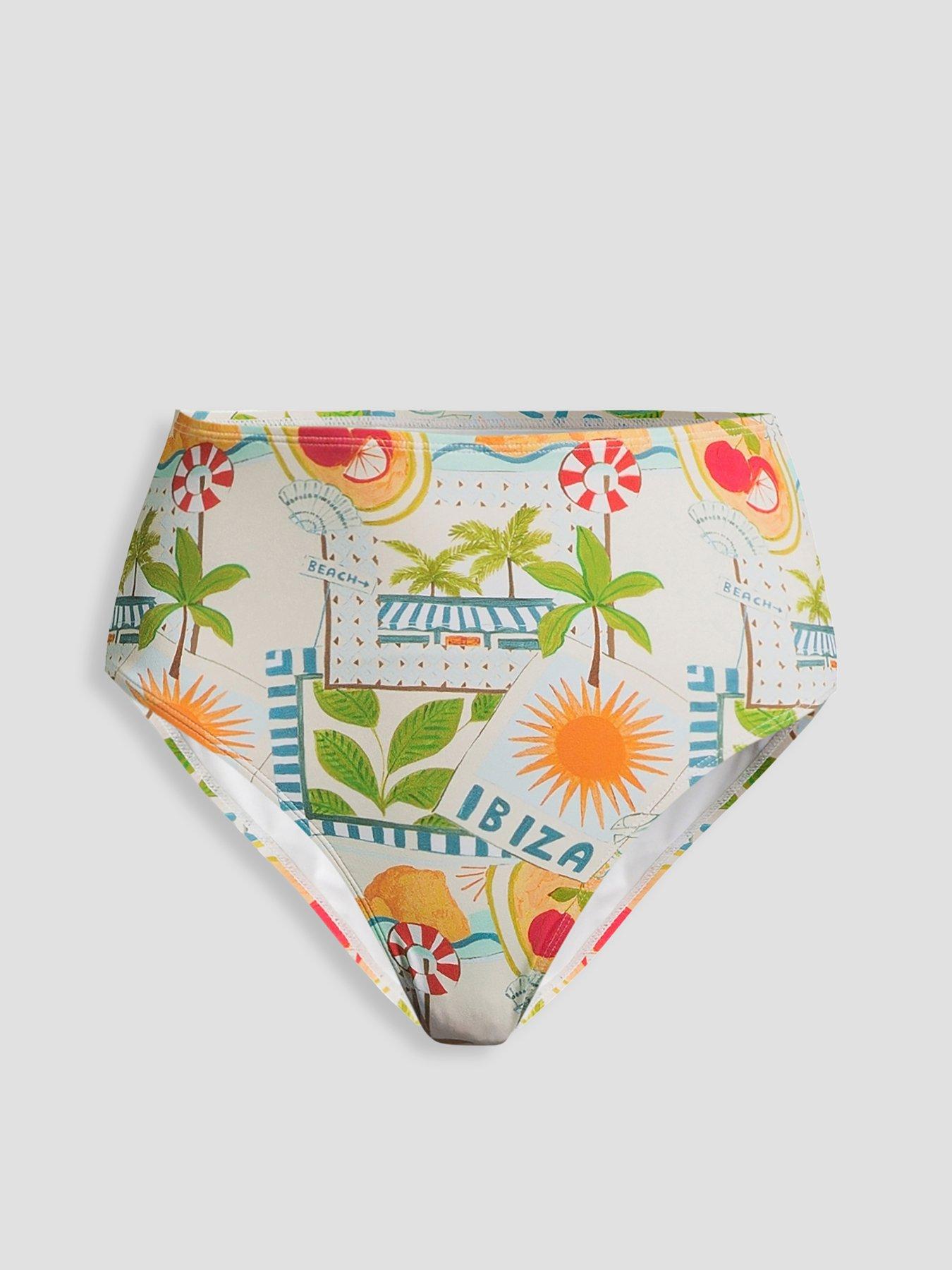 Image 7 of 7 of The Very Collection Ibiza Postcard Printbikini Briefs