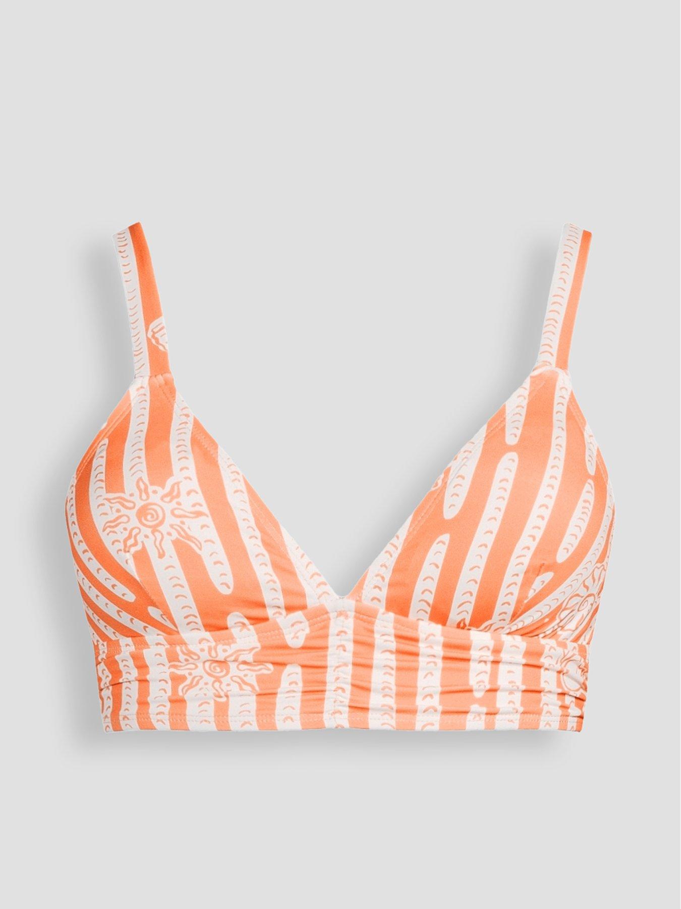 Image 7 of 7 of The Very Collection Stripe Shell Print Scoop Neck Bikini Top