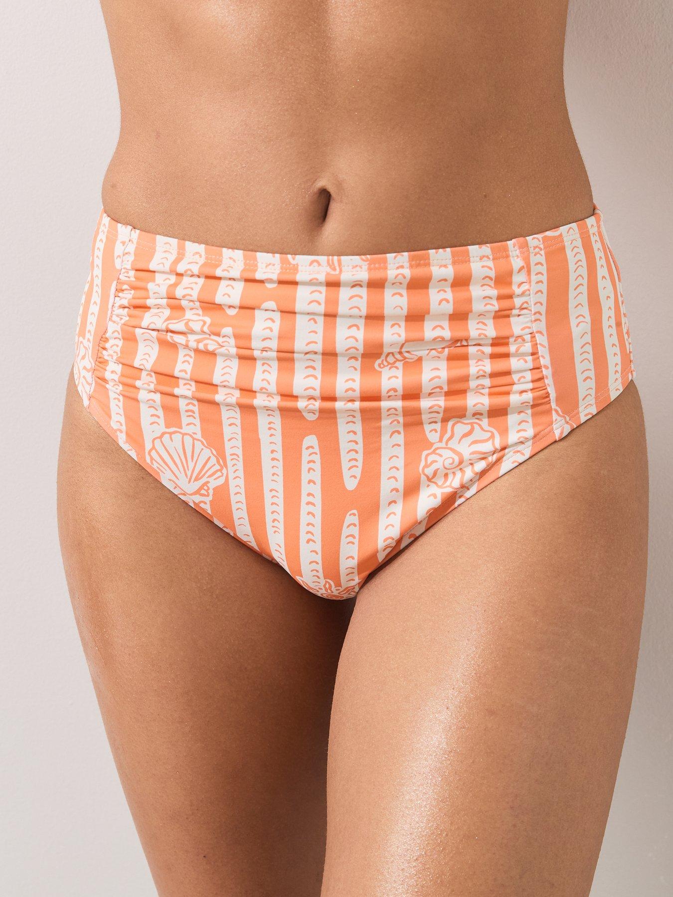 Image 4 of 7 of The Very Collection Stripe Shell Print High Waisted Briefs