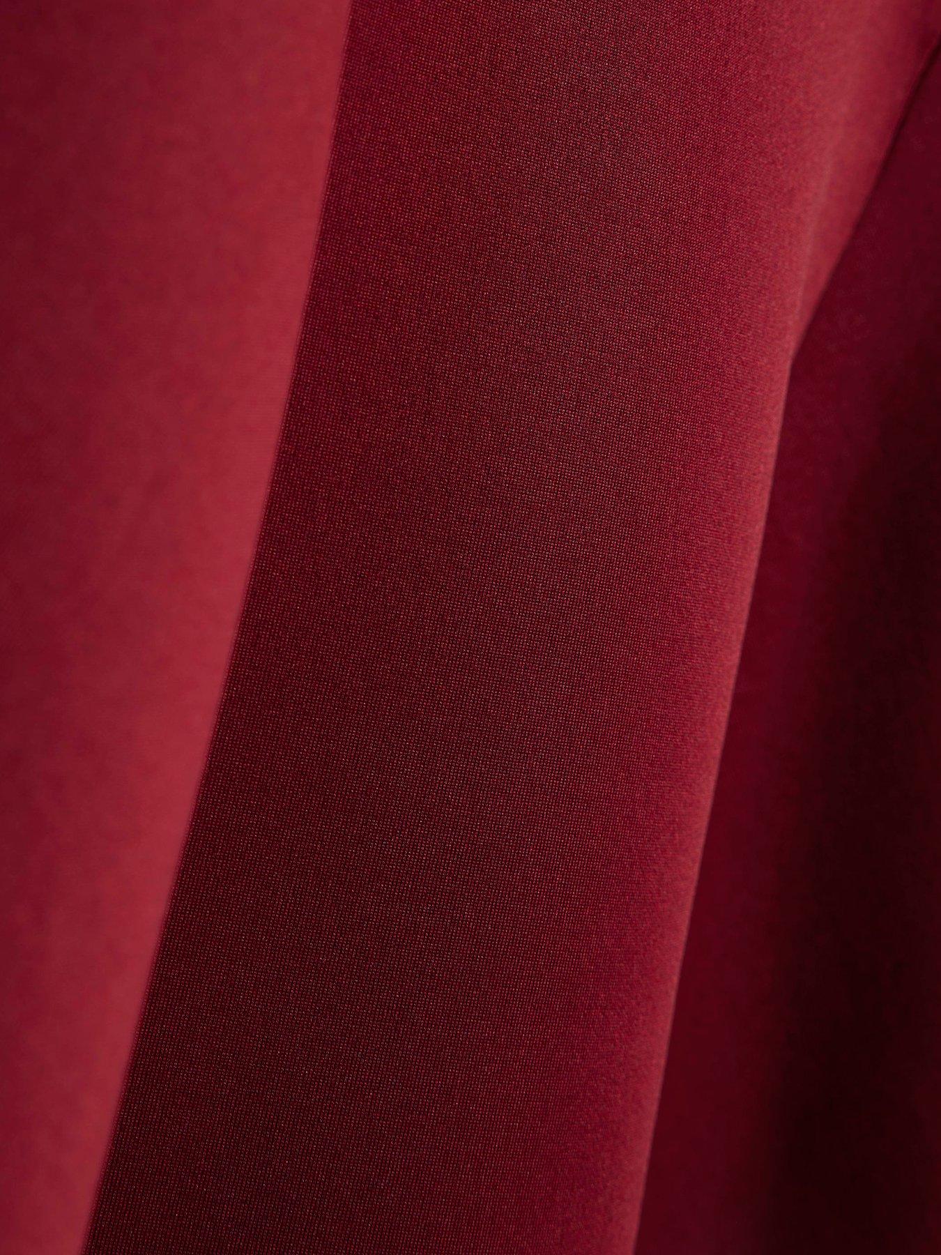 Image 3 of 4 of River Island Older Girls Bow Puff Sleeve Dress - Red