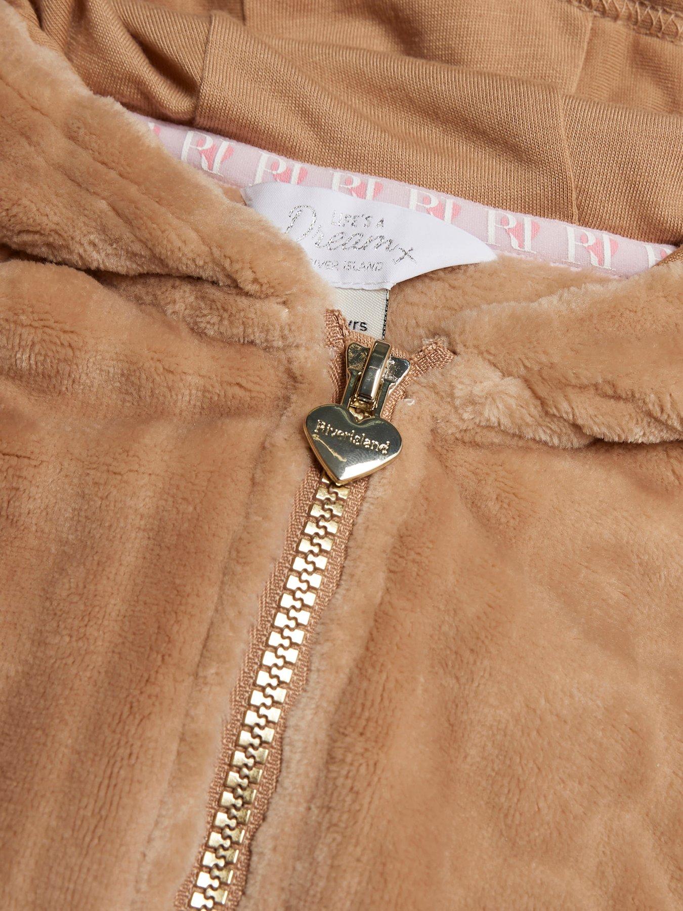 Image 5 of 5 of River Island Older Girls Cosy Cable Legging Set - Beige