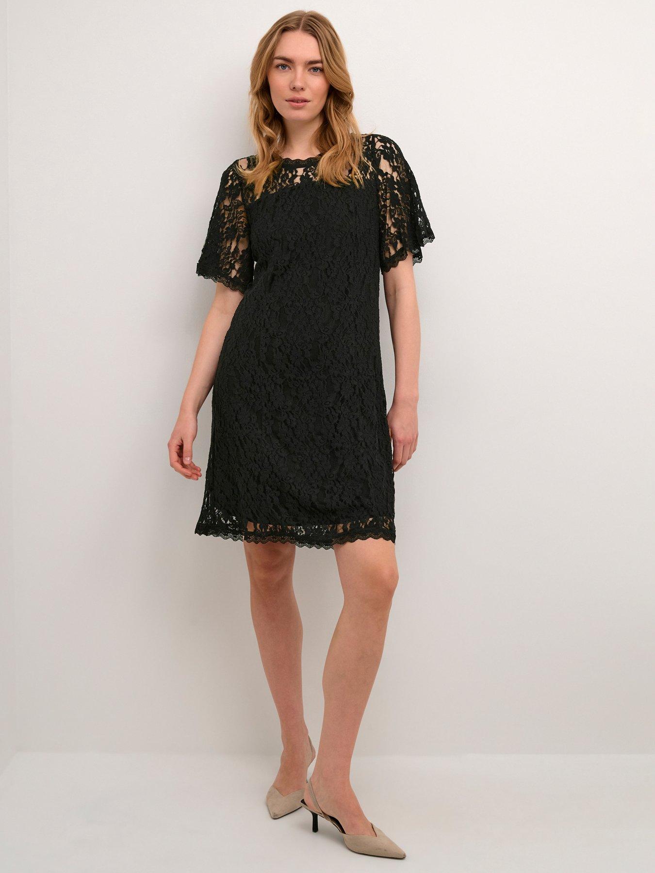 Cream Kit Lace Dress - Black