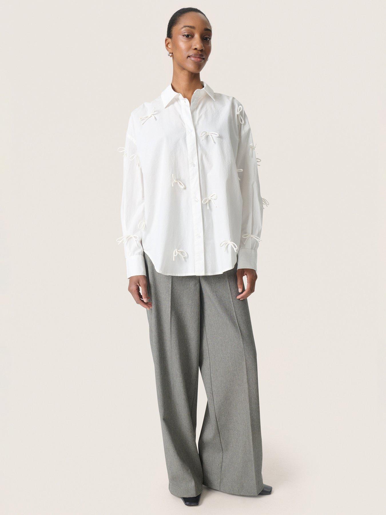 Soaked In Luxury Sljoa Bow Shirt - White