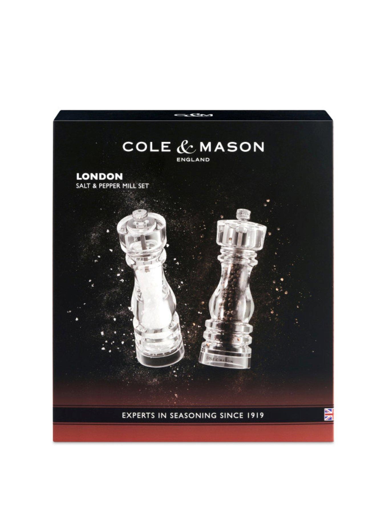 Cole & Mason London Acrylic Salt & Pepper Mill Duo 180mm