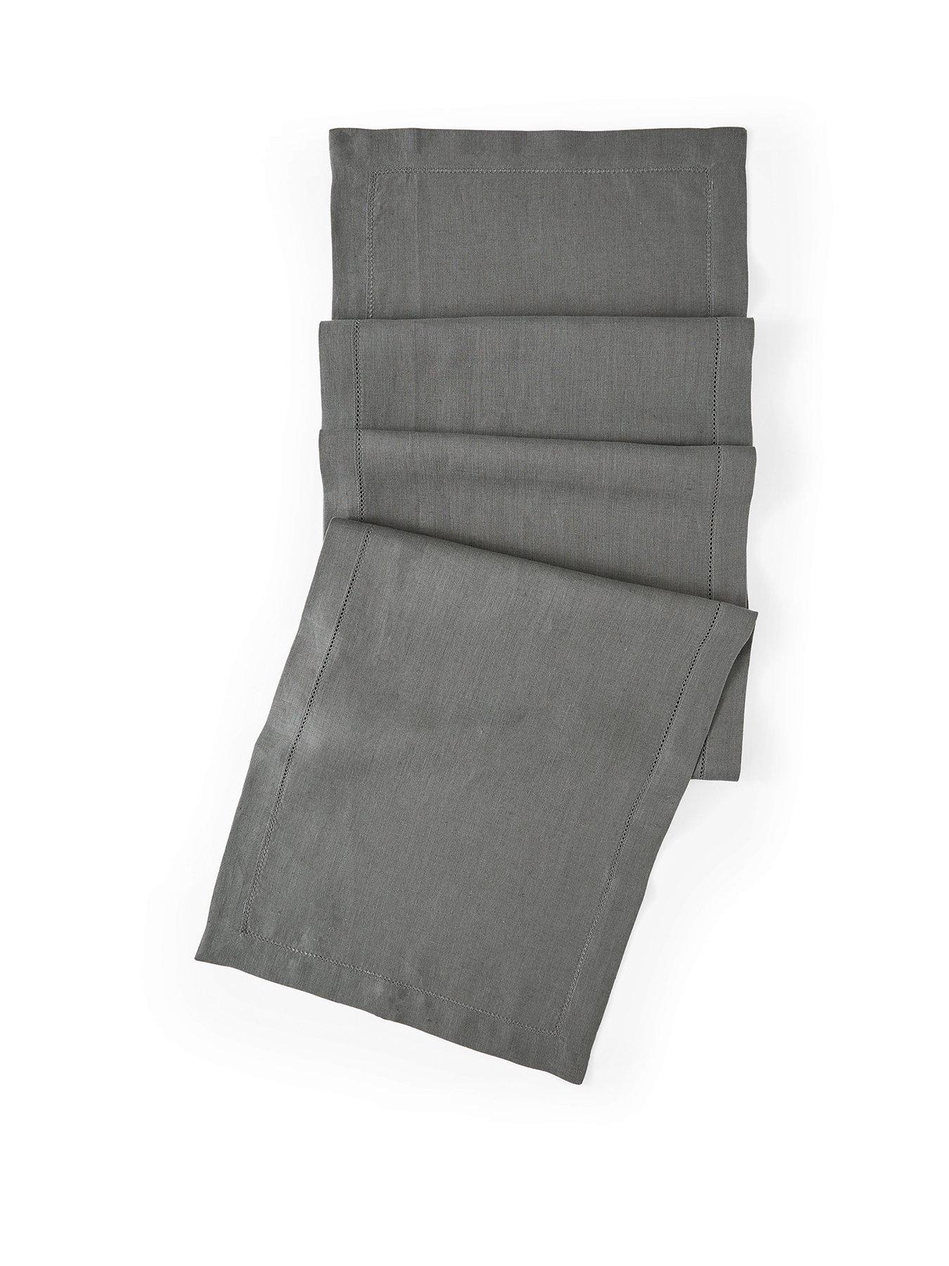 Image 2 of 5 of The Very Collection Charcoal Linen Table Runner 36 X 180cm