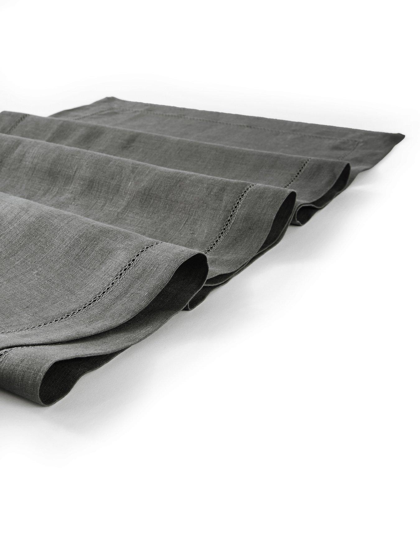 Image 4 of 5 of The Very Collection Charcoal Linen Table Runner 36 X 180cm