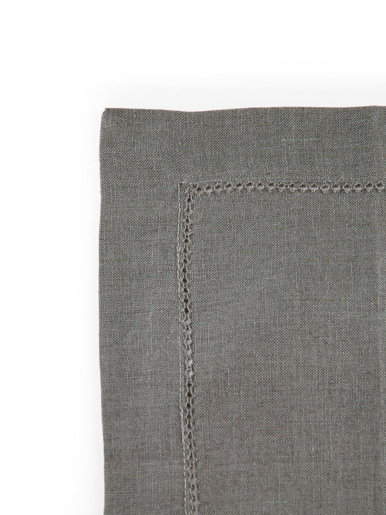 Image 5 of 5 of The Very Collection Set Of 4 Charcoal Linen Napkins 40 X 40cm