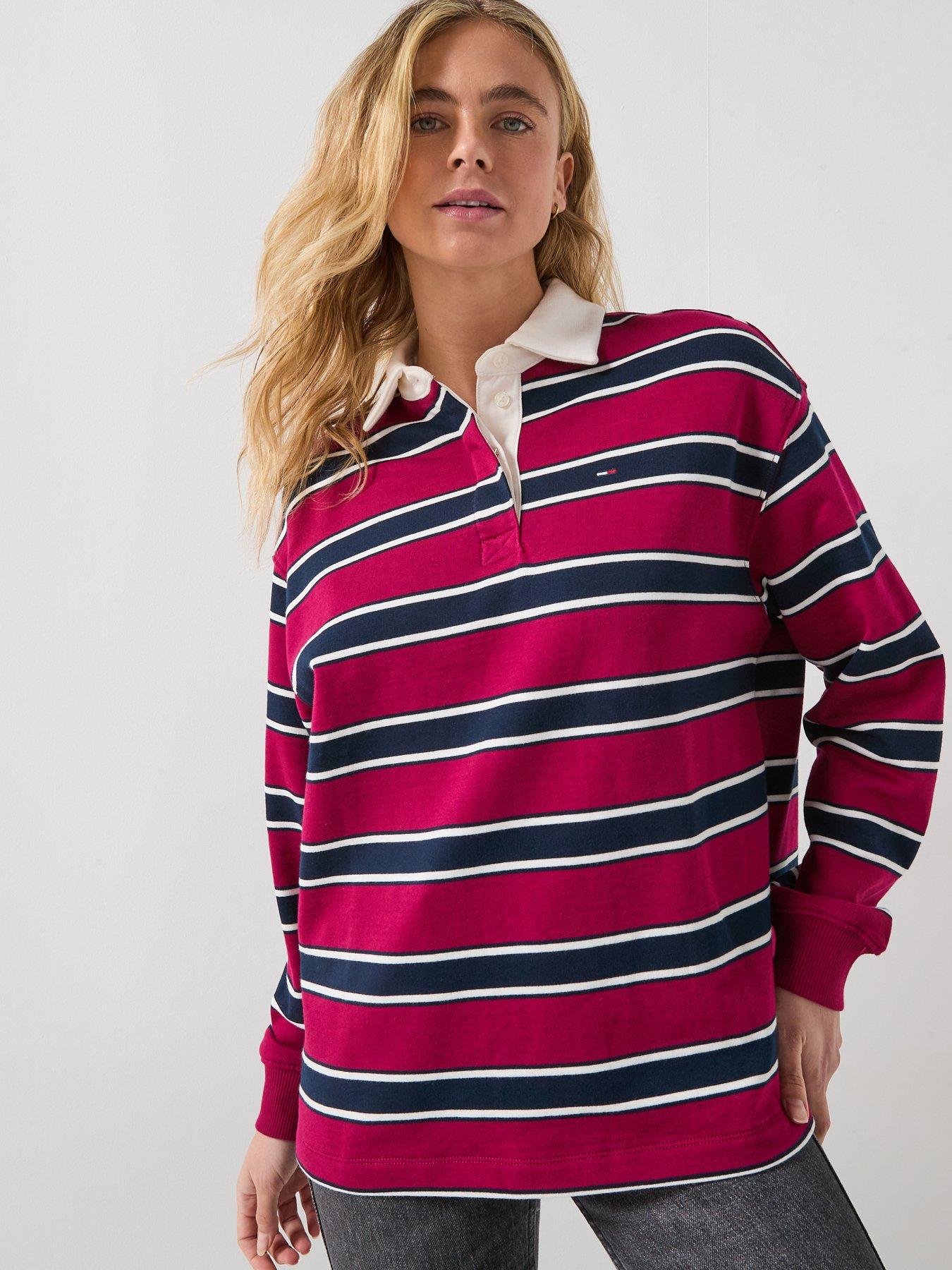 Tommy Hilfiger Relaxed Rugby Shirt - Red