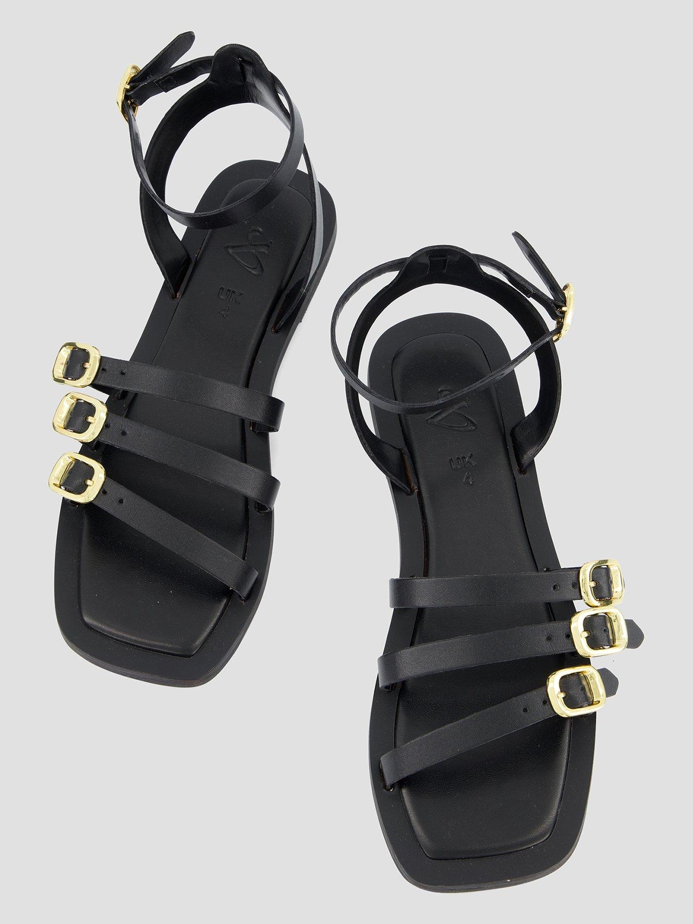 Image 3 of 7 of The Very Collection Leather Strappy Sandal