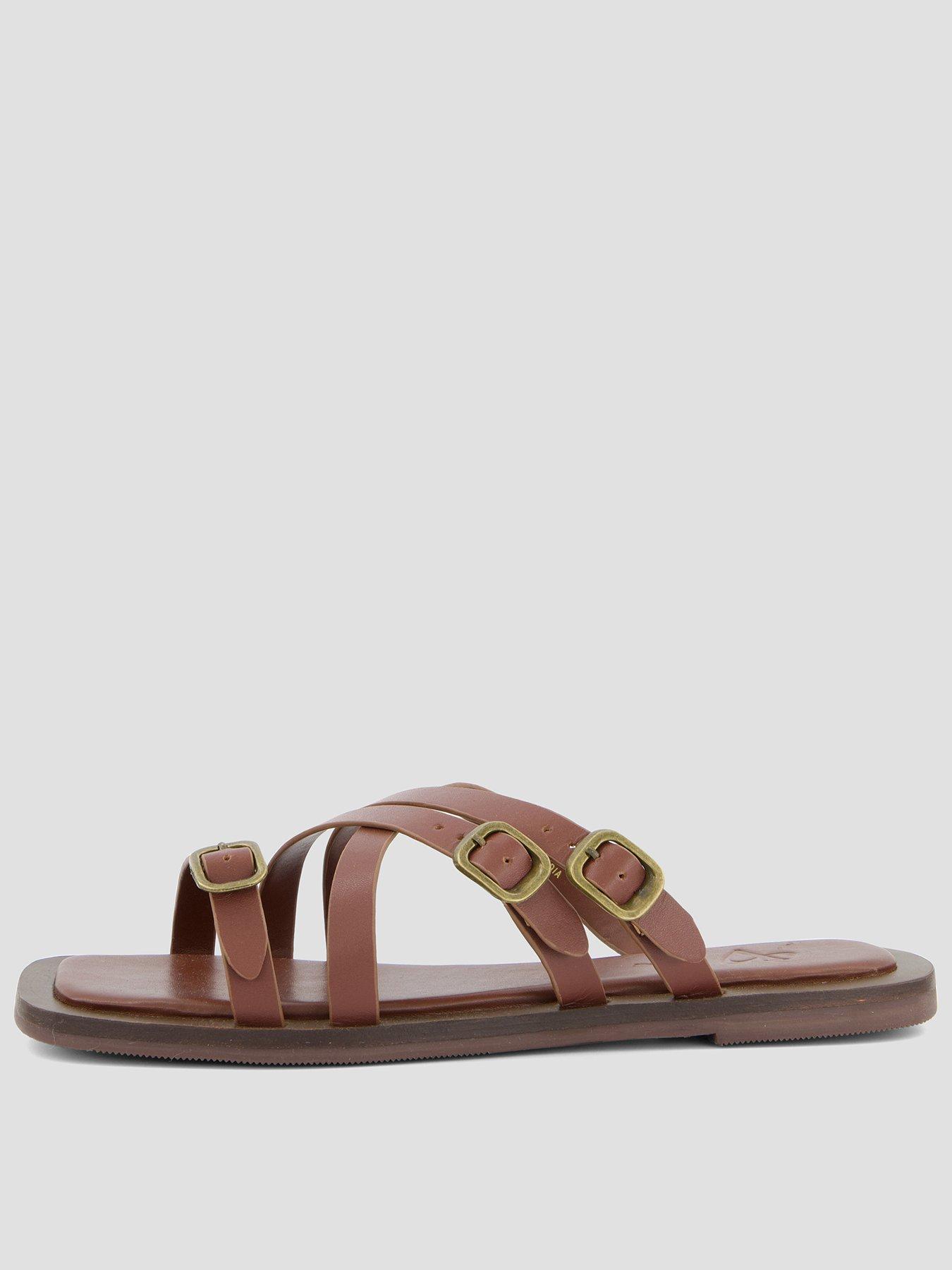 The Very Collection Wide Fit Leather Strappy Sandal With Studs