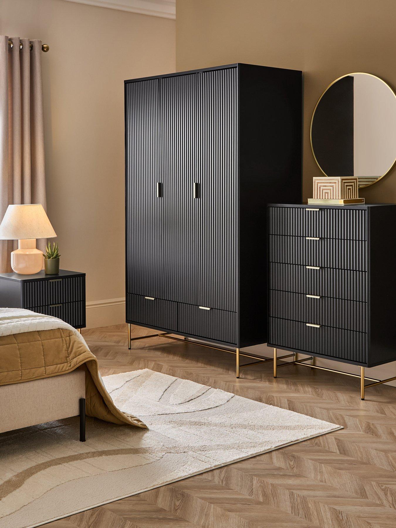Very Home Cora Bedroom Furniture Set - 3 Door, 2 Drawer Wardrobe, 5 Drawer Chest and 2 Drawer Bedside Chest