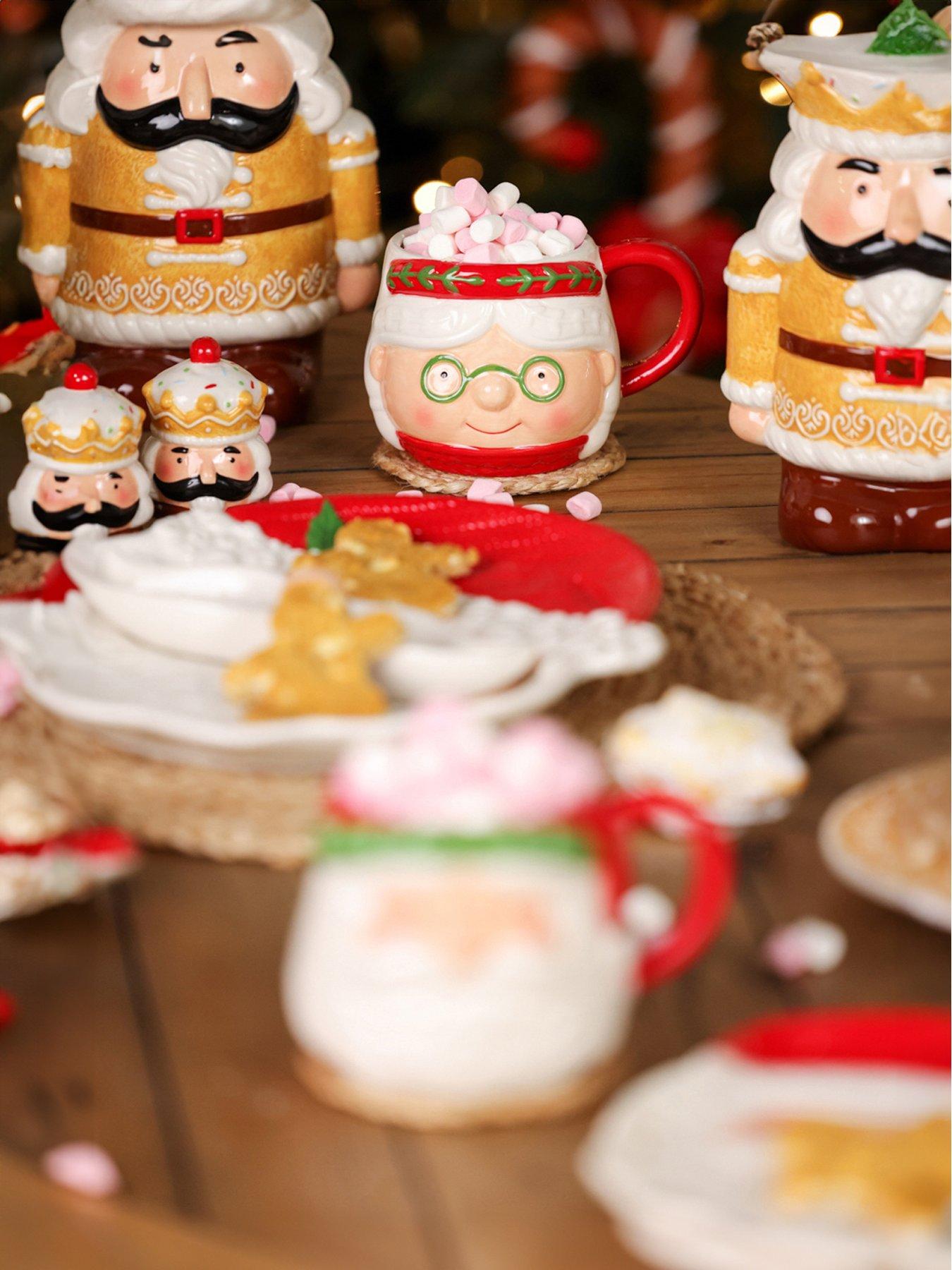 The Christmas Gift Co Santa & Friends Ceramic Gingerbread Nutcracker Salt & Pepper Pots