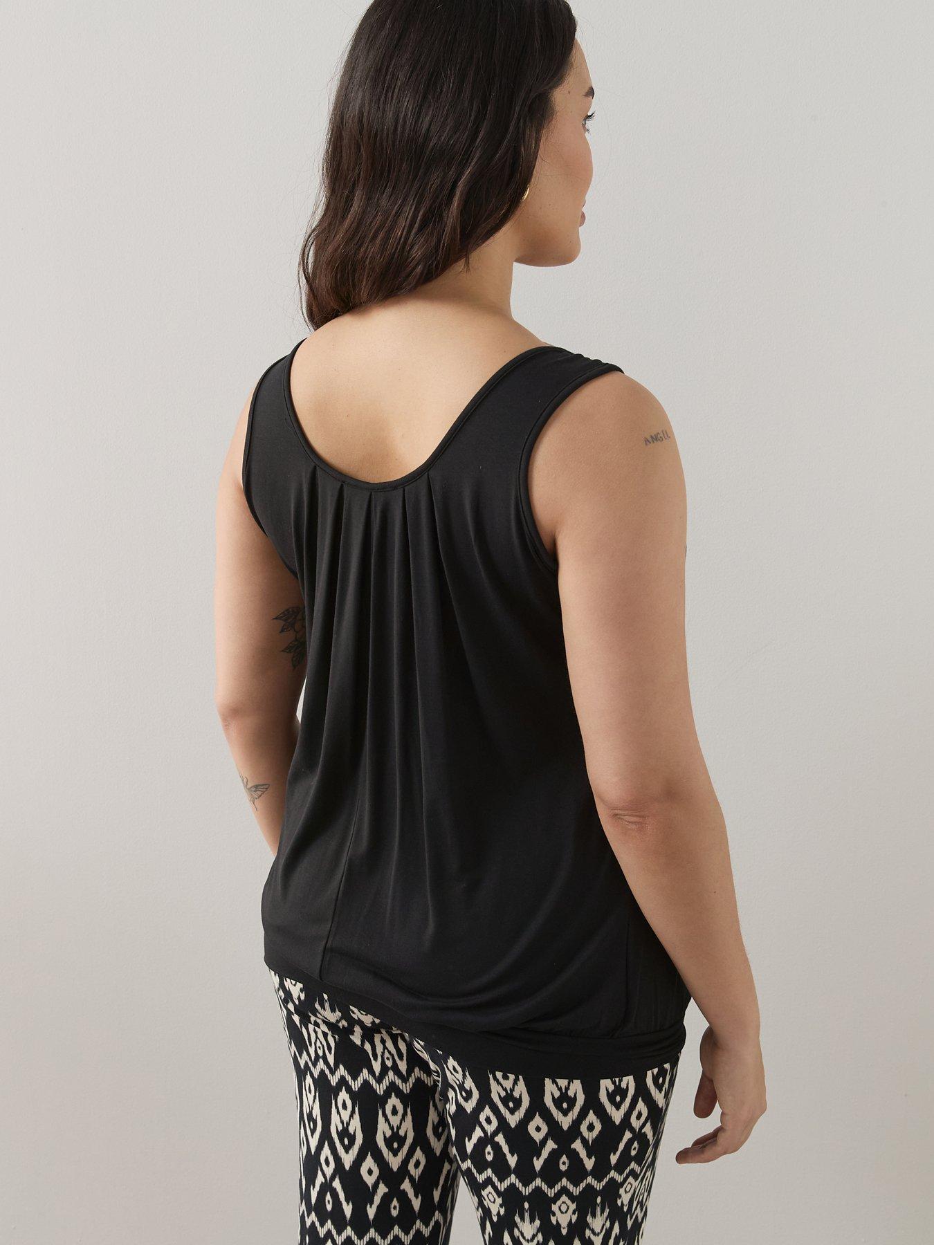 Image 2 of 4 of The Very Collection Curve Banded Hem Vest - Black