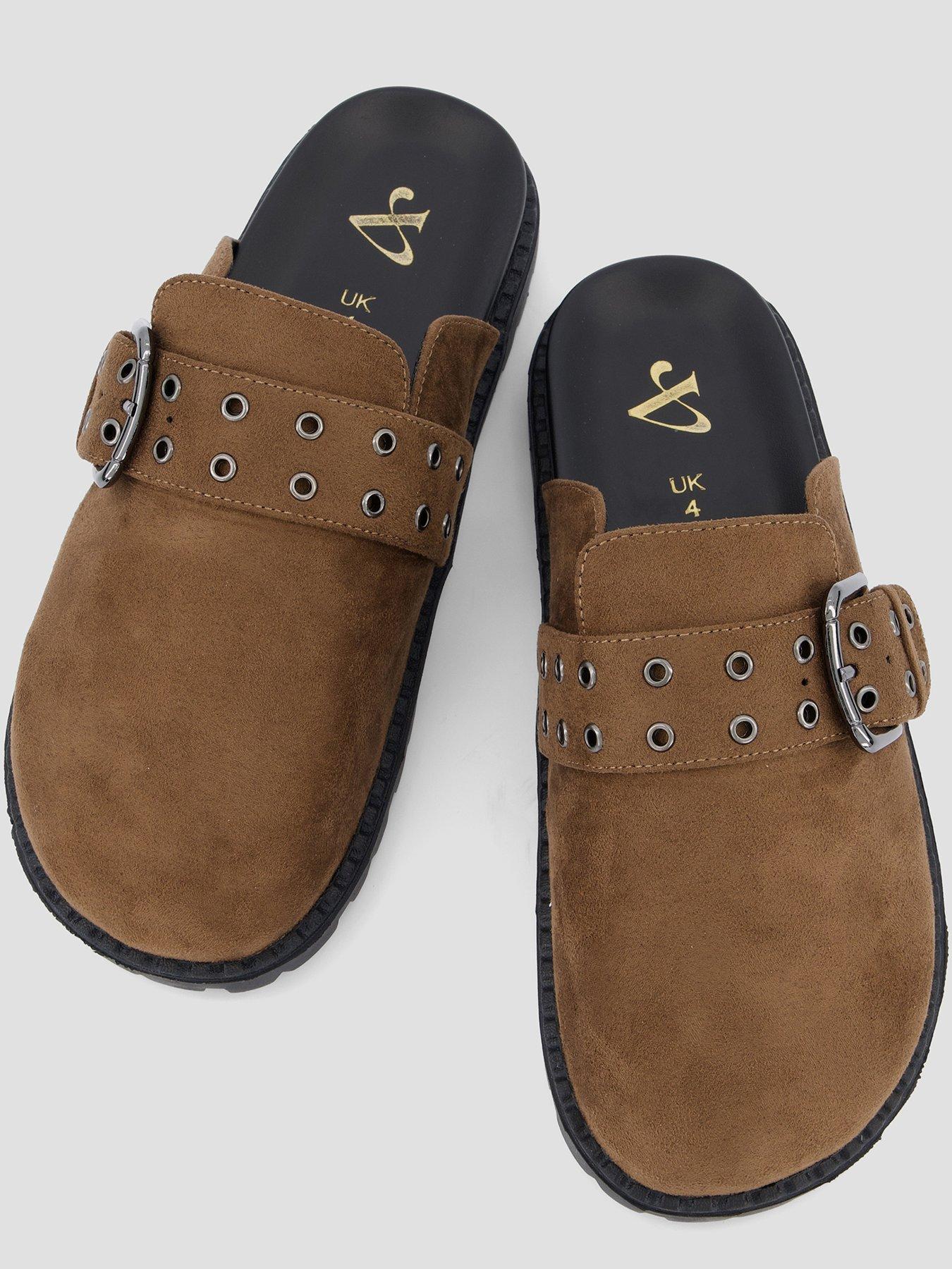 The Very Collection Extra Wide Fit Clog - Taupe | Very