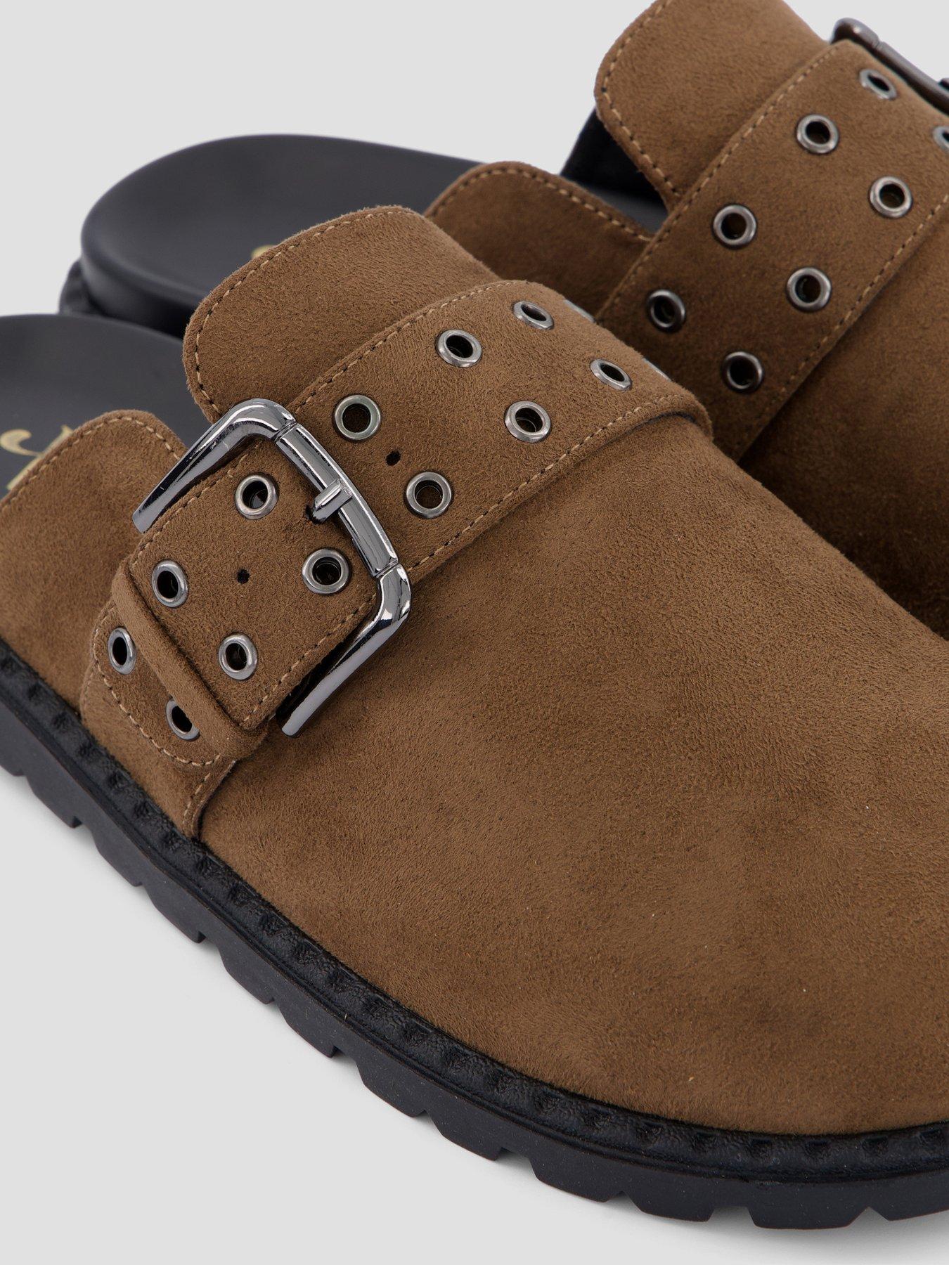 The Very Collection Extra Wide Fit Clog - Taupe | Very