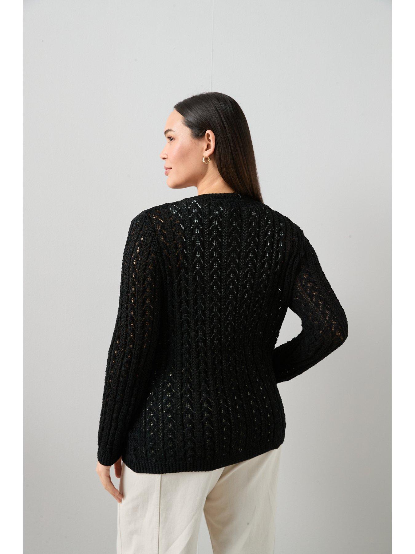 Image 2 of 6 of The Very Collection Curve Button Detail Cardigan
