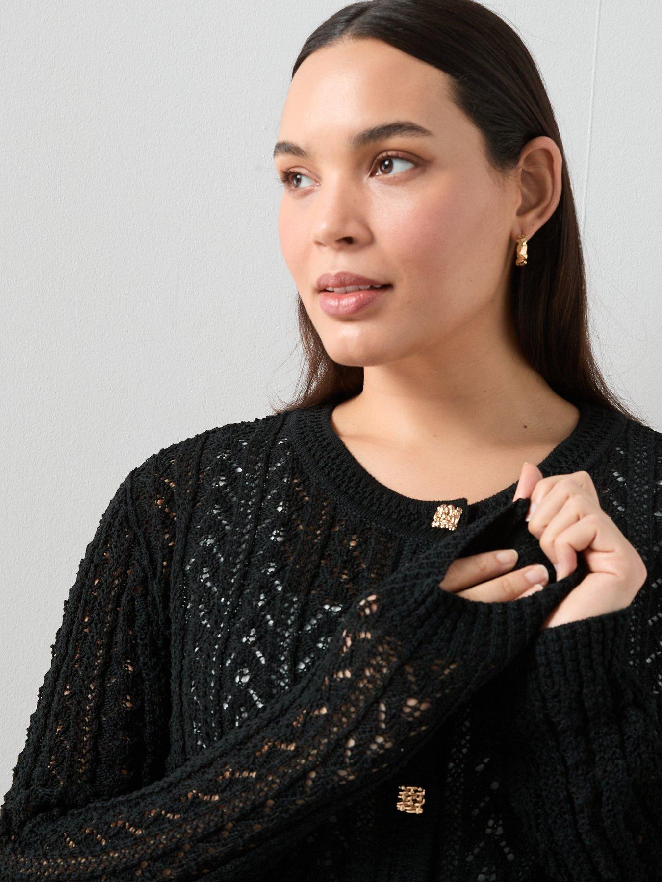 Image 4 of 6 of The Very Collection Curve Button Detail Cardigan