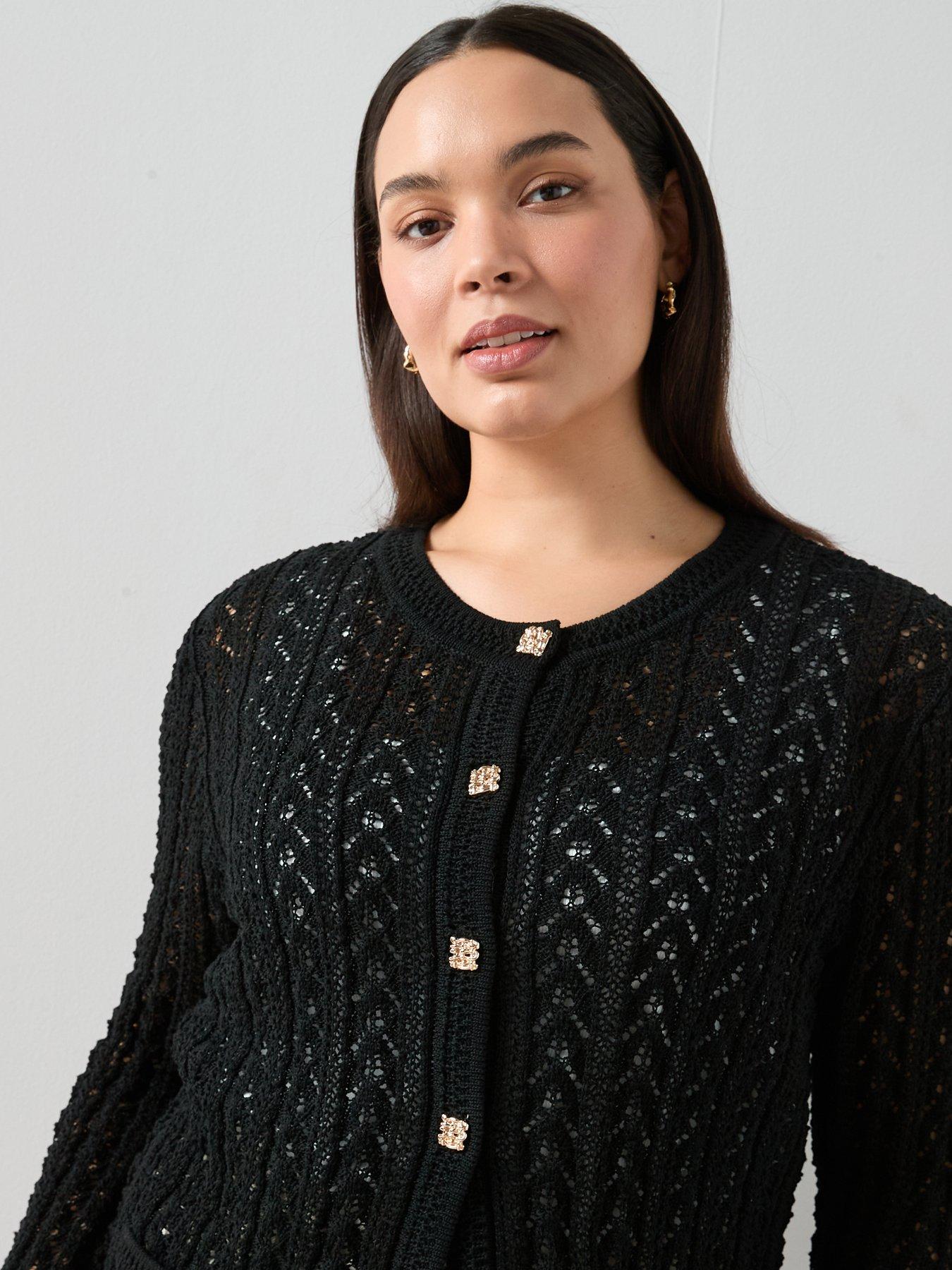 Image 6 of 6 of The Very Collection Curve Button Detail Cardigan