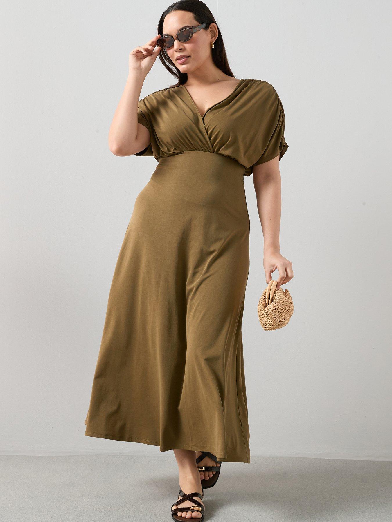 Image 1 of 6 of The Very Collection Curve Wrap Stretch Maxi Dress