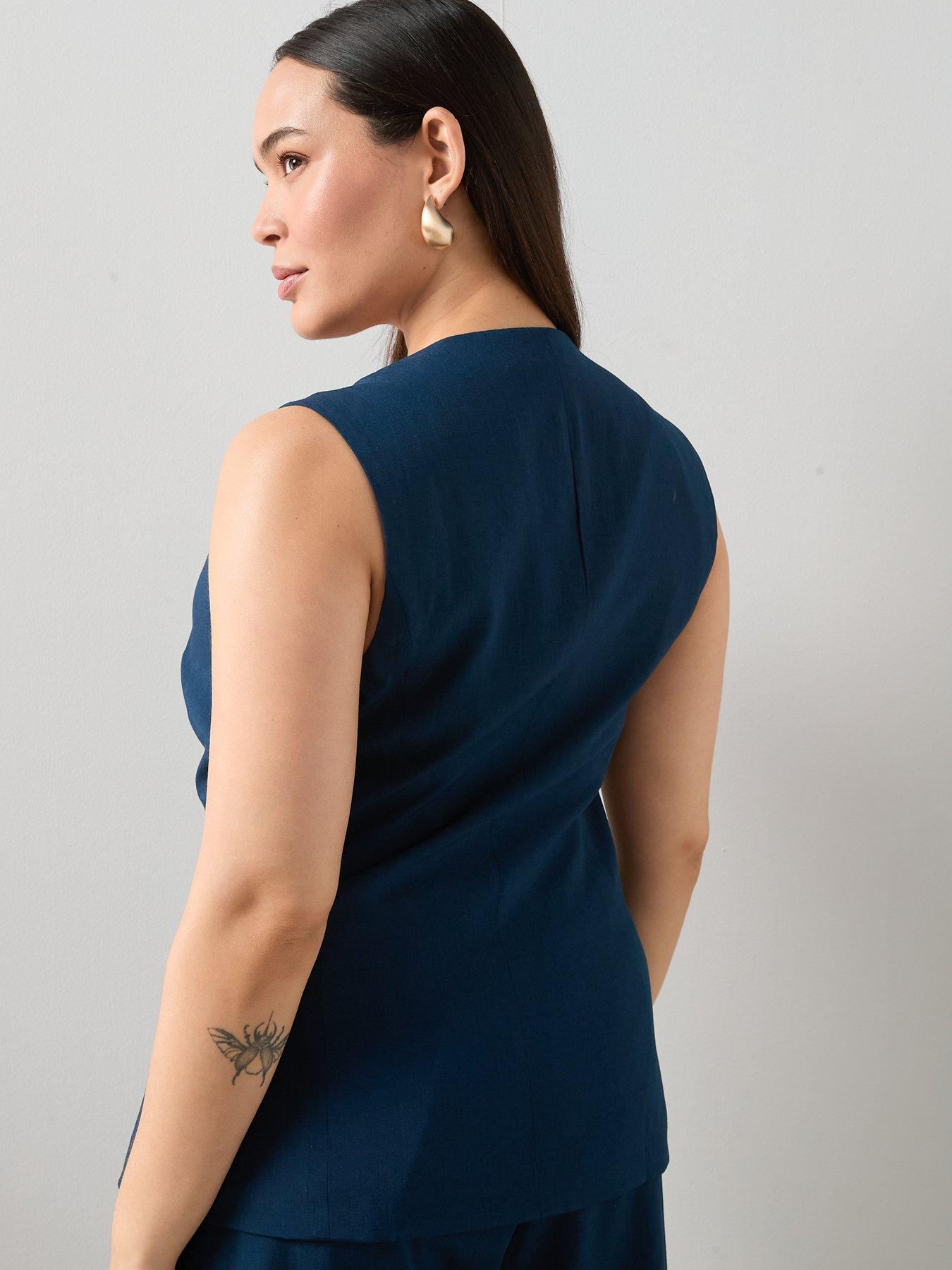 Image 2 of 6 of The Very Collection Curve Button Through Waistcoat Co-ord