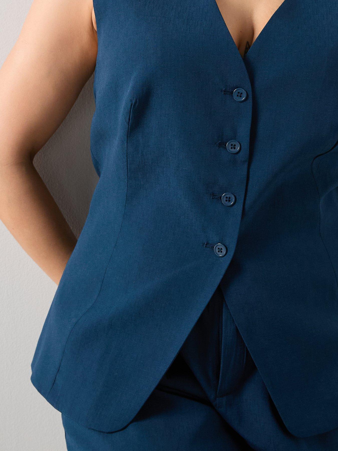 Image 5 of 6 of The Very Collection Curve Button Through Waistcoat Co-ord