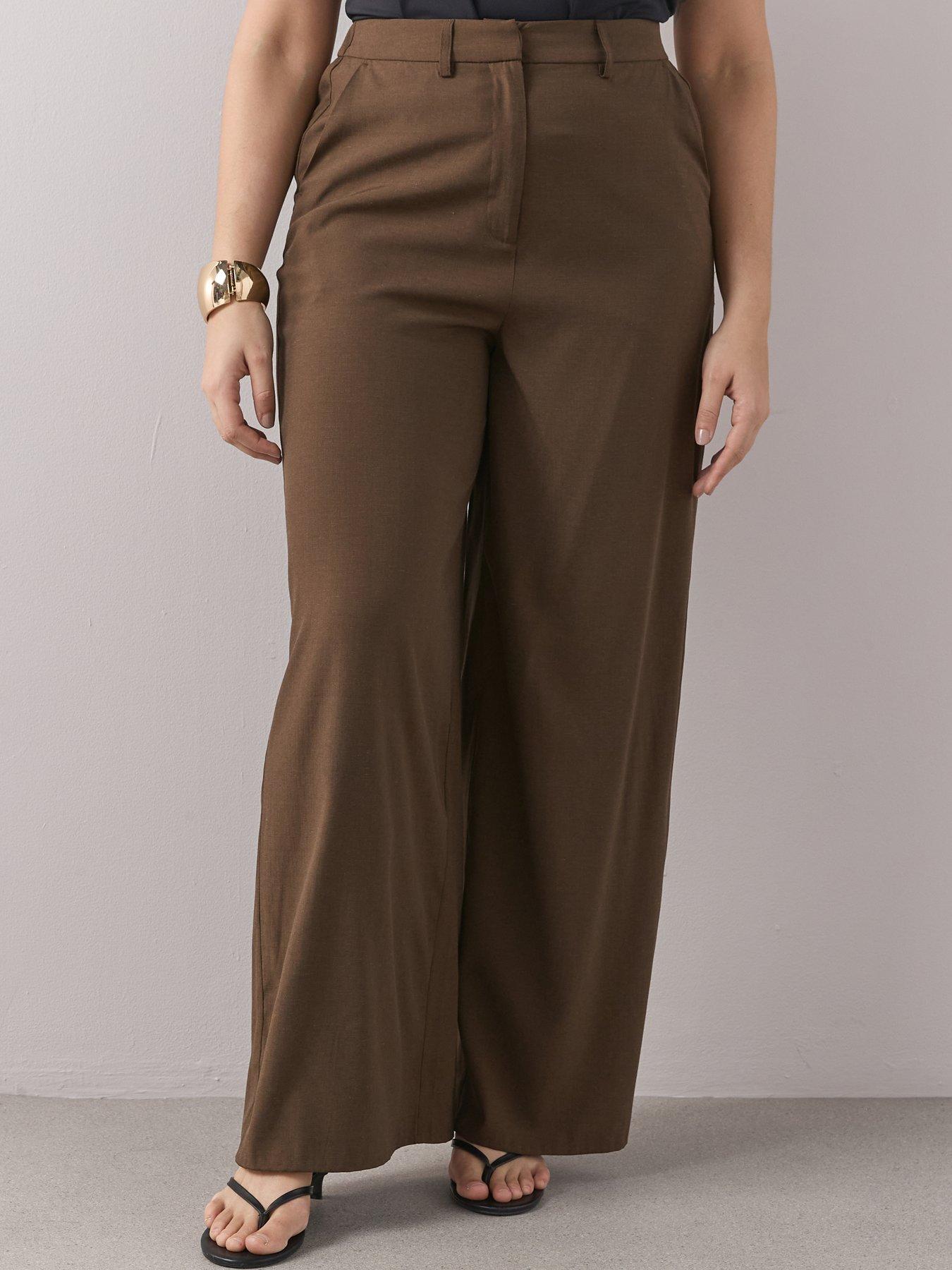 Image 4 of 6 of The Very Collection Curve Tailored Wide Leg Linen Trouser