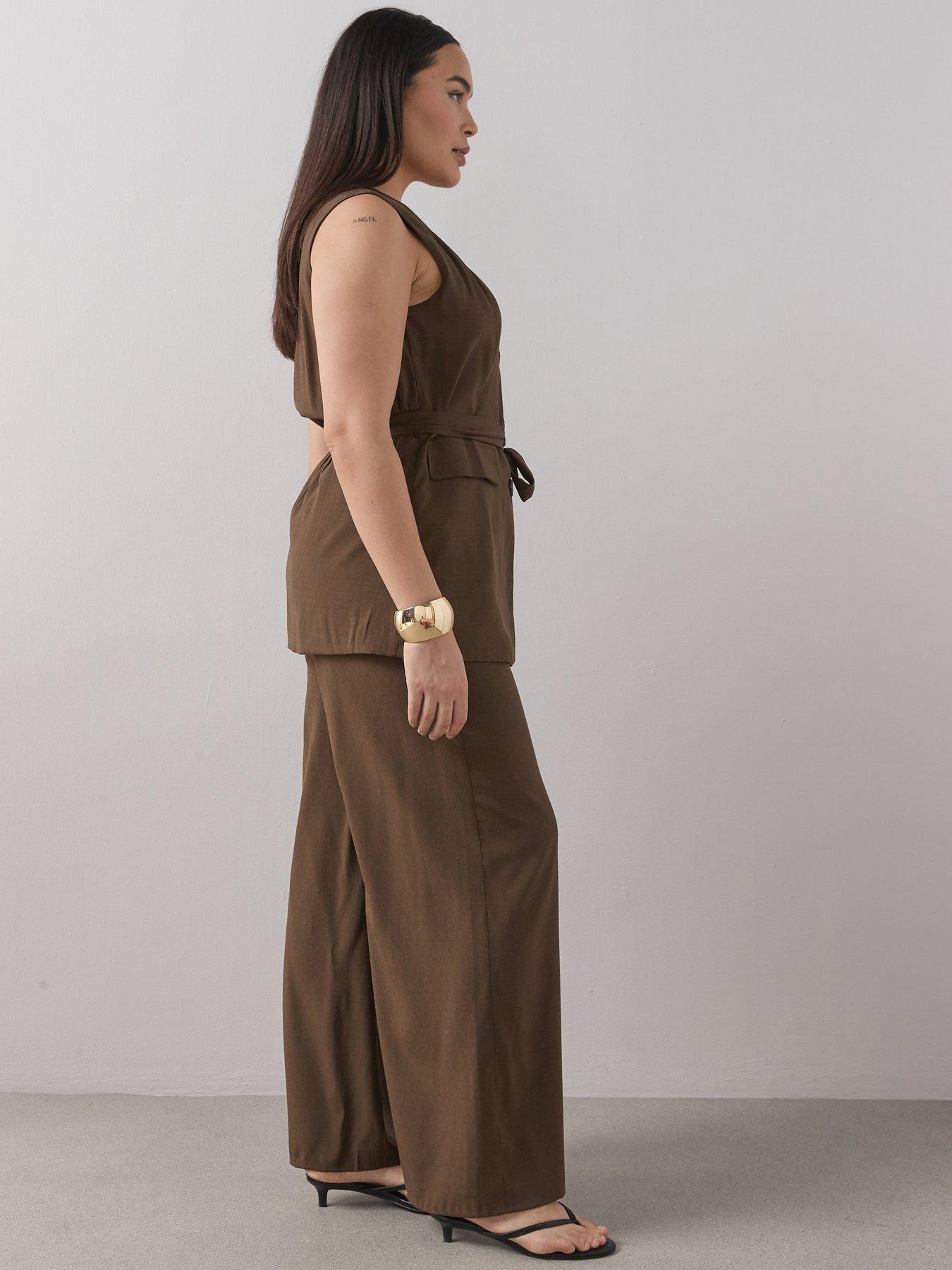 Image 5 of 6 of The Very Collection Curve Tailored Wide Leg Linen Trouser