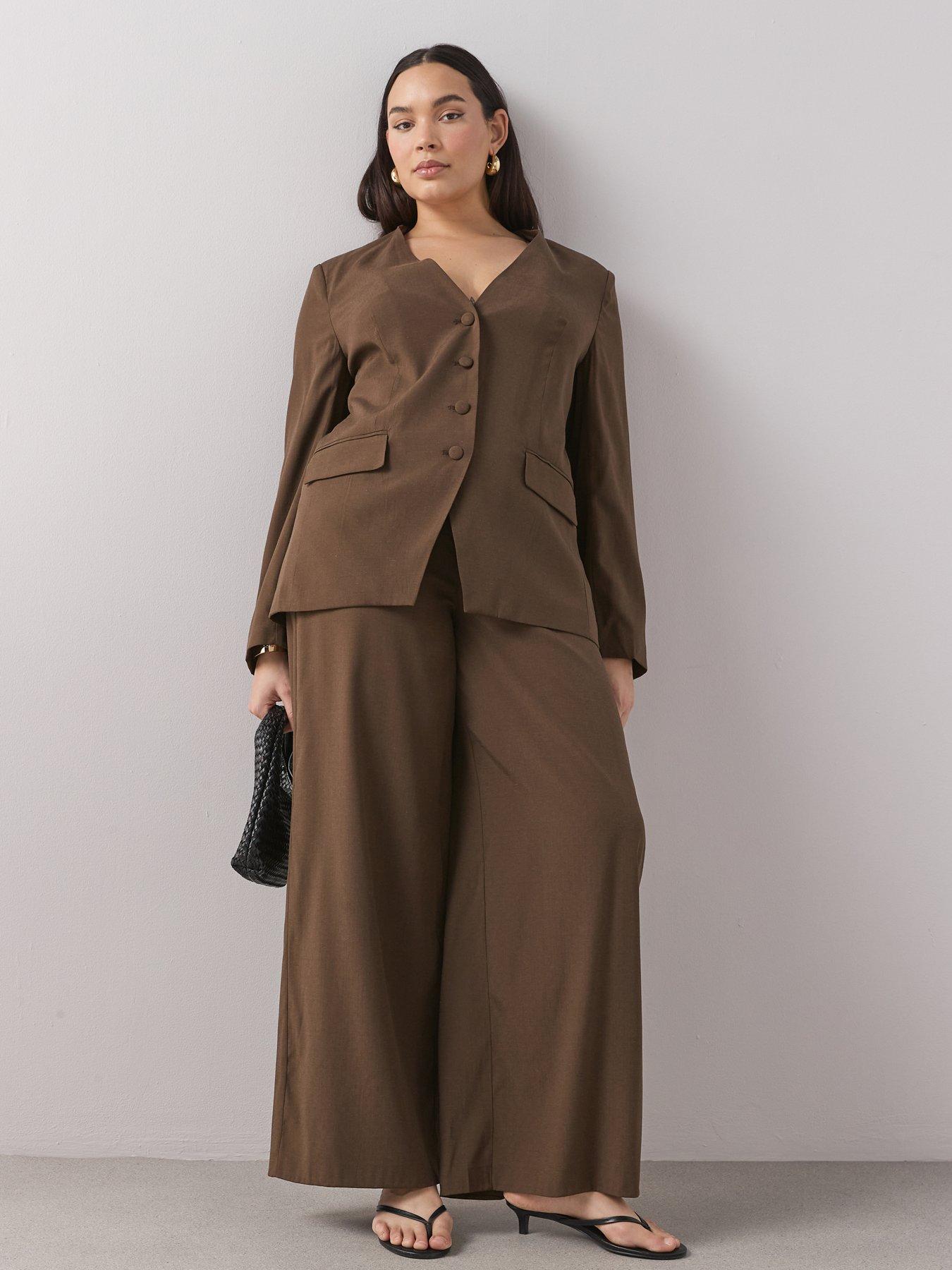 Image 6 of 6 of The Very Collection Curve Tailored Wide Leg Linen Trouser