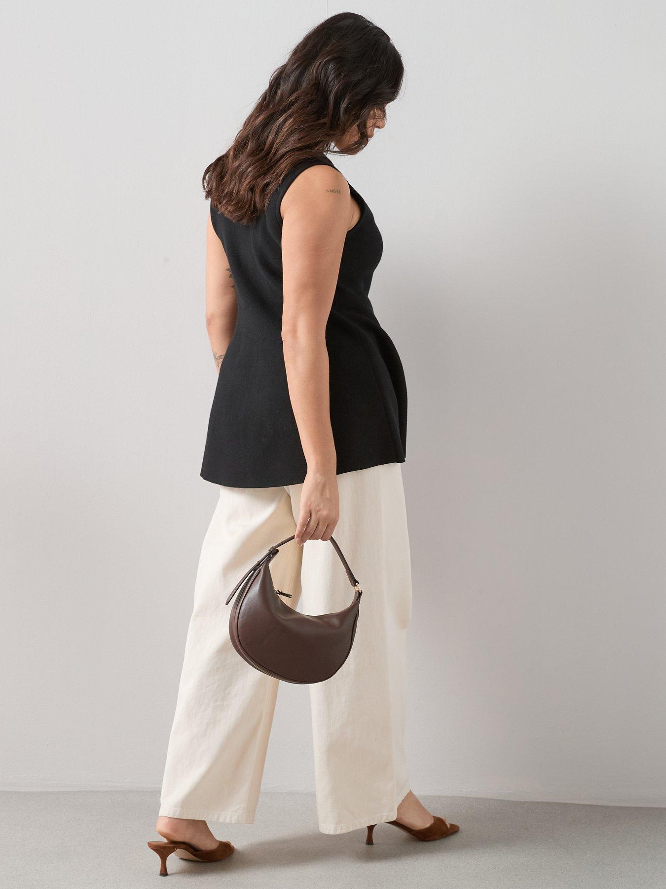 Image 6 of 6 of The Very Collection Curve Knitted Peplum Waistcoat